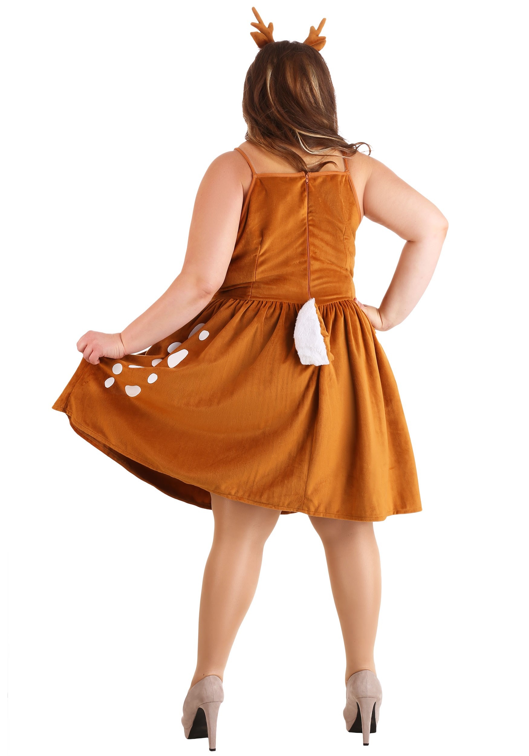 Women's Plus Size Dazzling Deer Costume 2 Women's Plus Size Dazzling Deer Costume