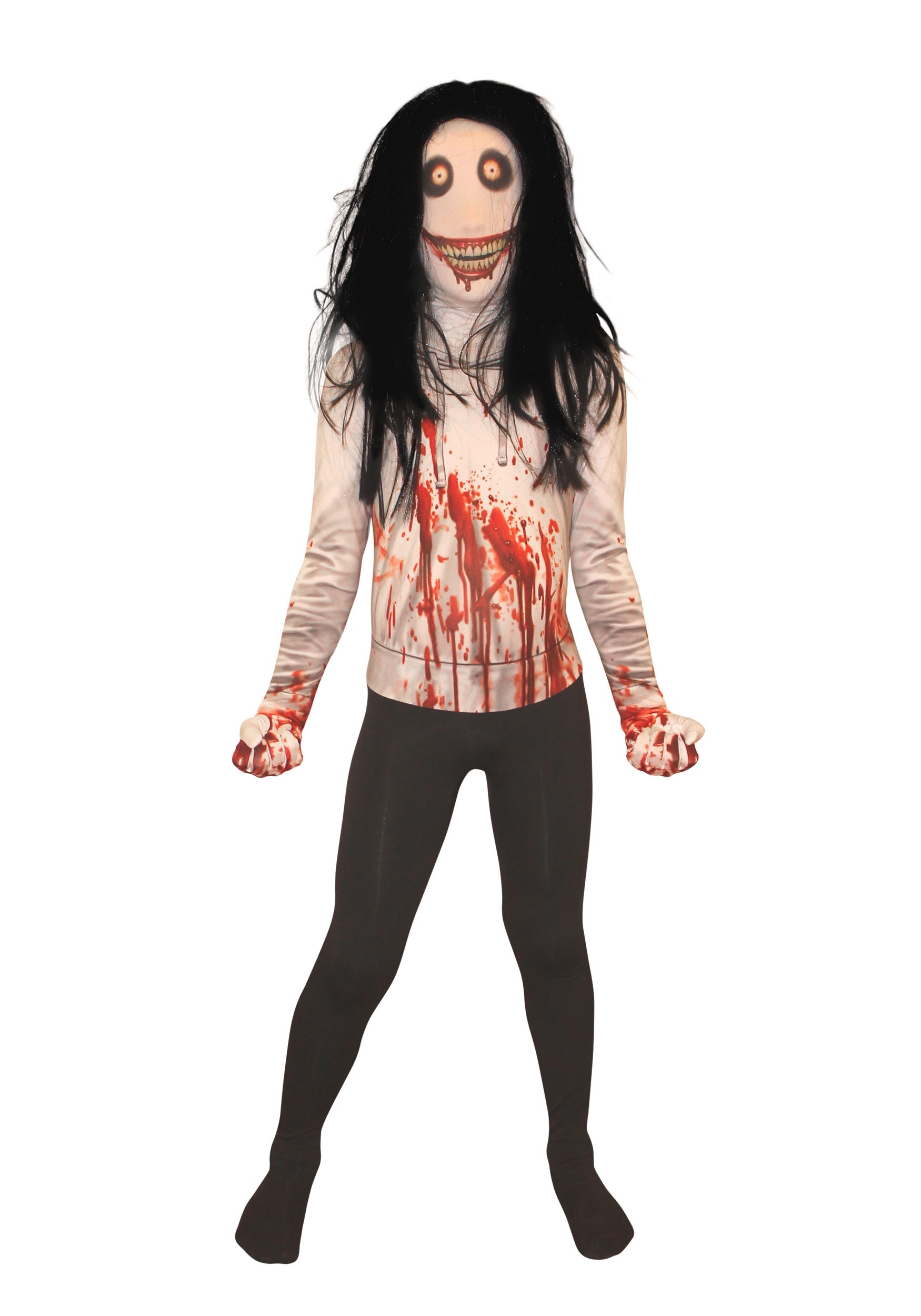 Child Creepy Killer Morphsuit Costume 1 Child Creepy Killer Morphsuit Costume