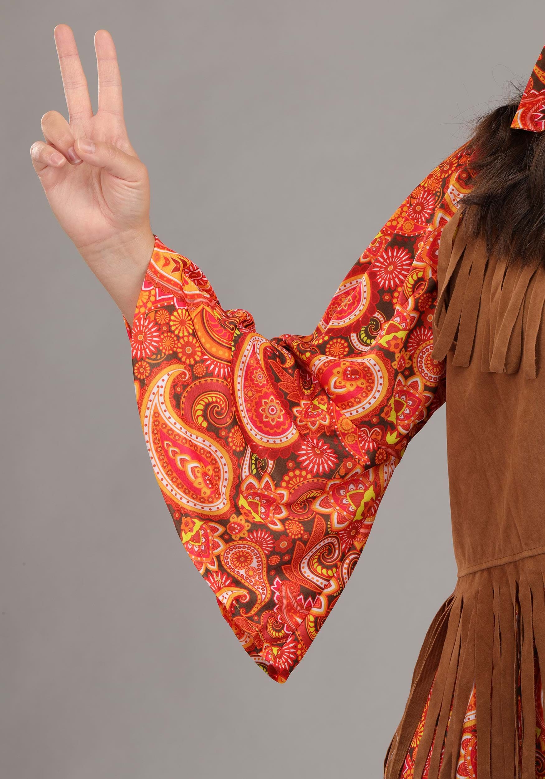 Plus Size Fringe Hippie Costume for Women 4 Plus Size Fringe Hippie Costume for Women