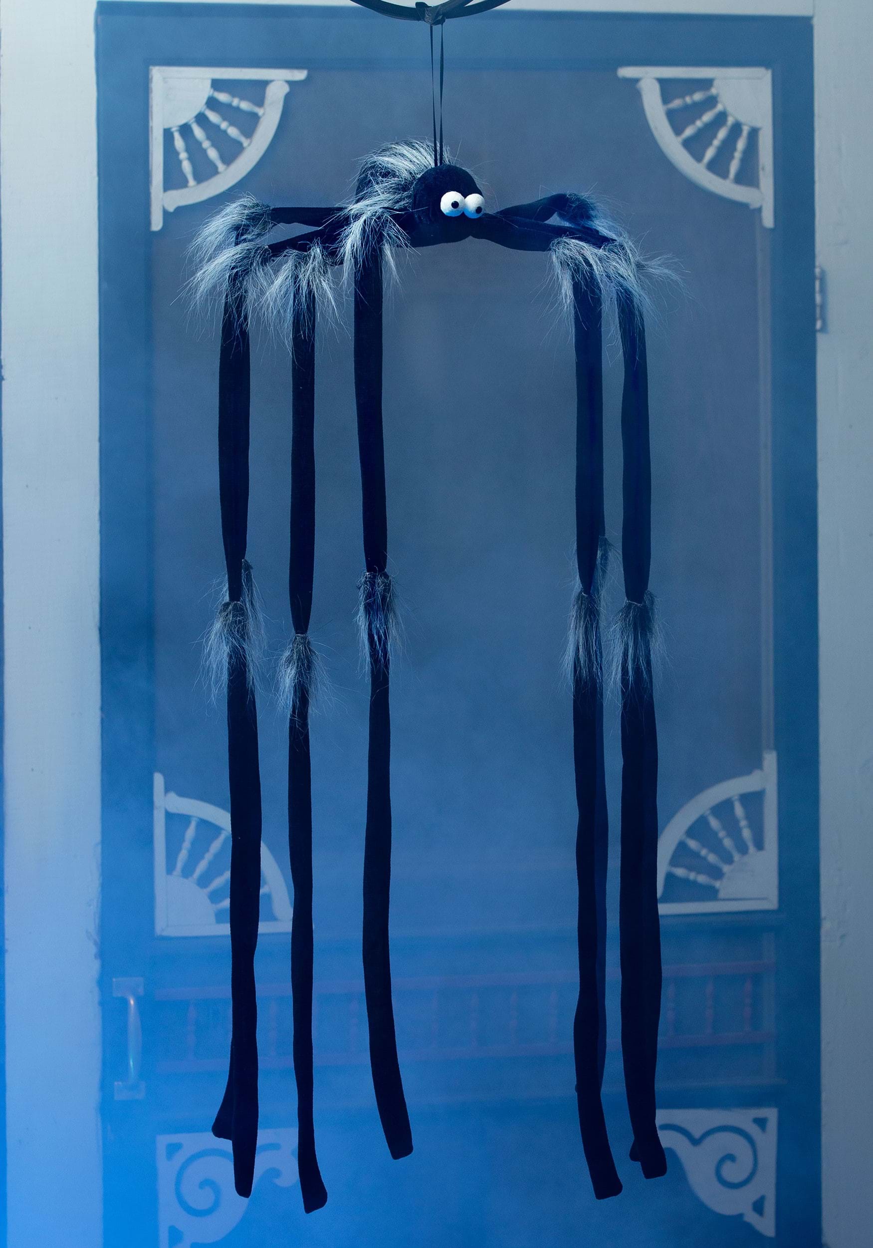 3.6FT Hanging Long Leg Black Spider Halloween Decoration