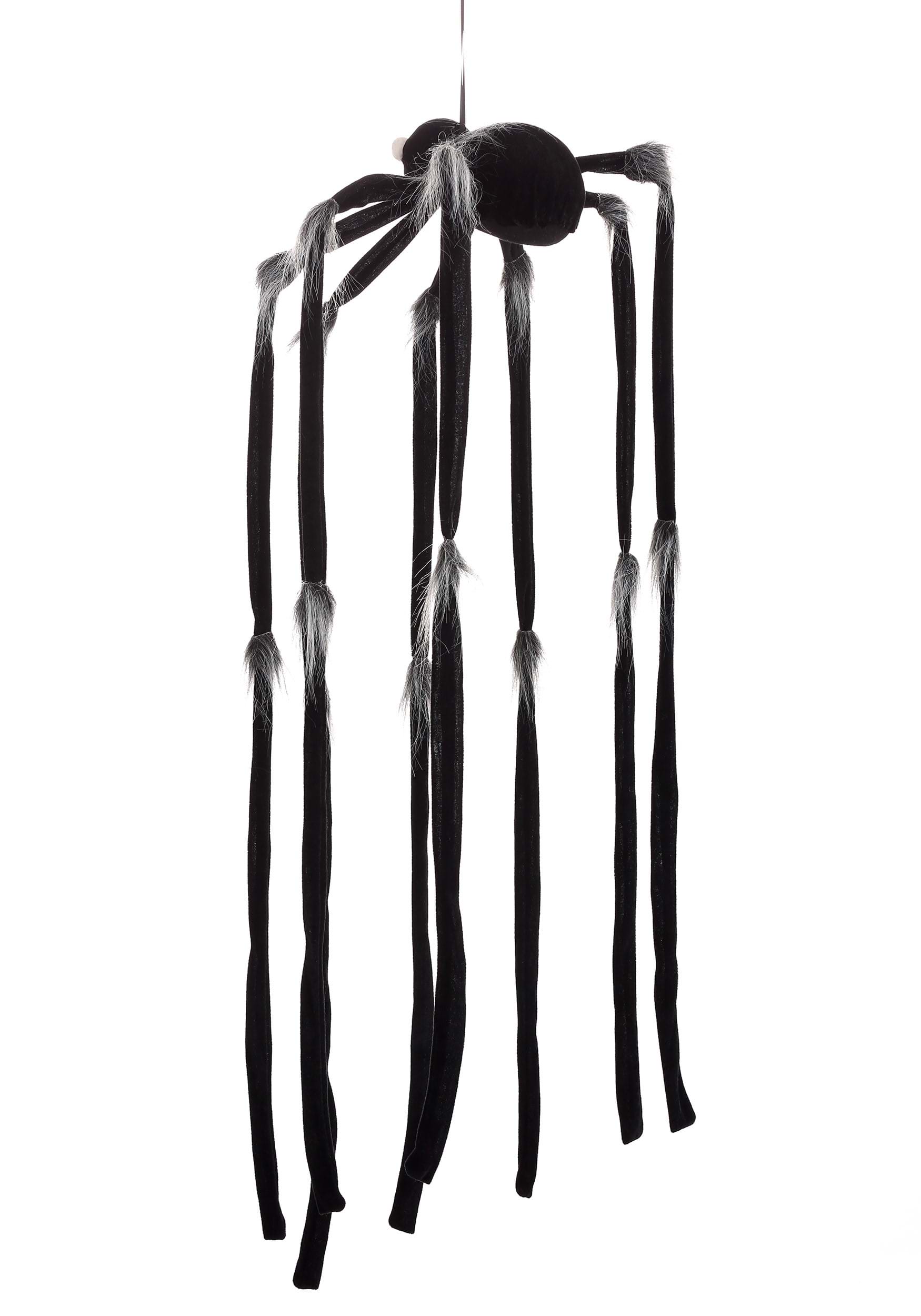 3.6FT Hanging Long Leg Black Spider Halloween Decoration
