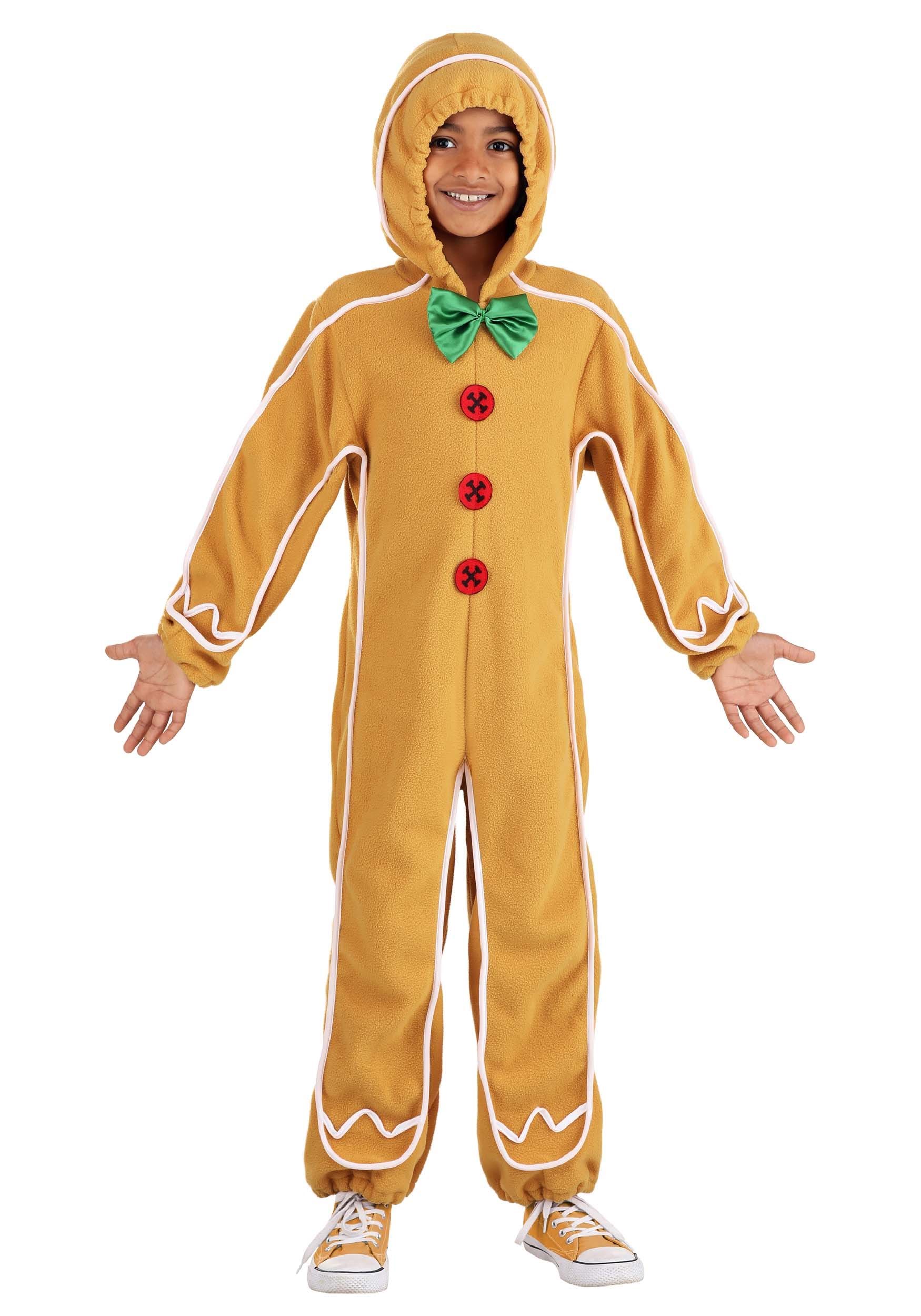 Kid's Gingerbread Man Onesie Costume 1 Kid's Gingerbread Man Onesie Costume