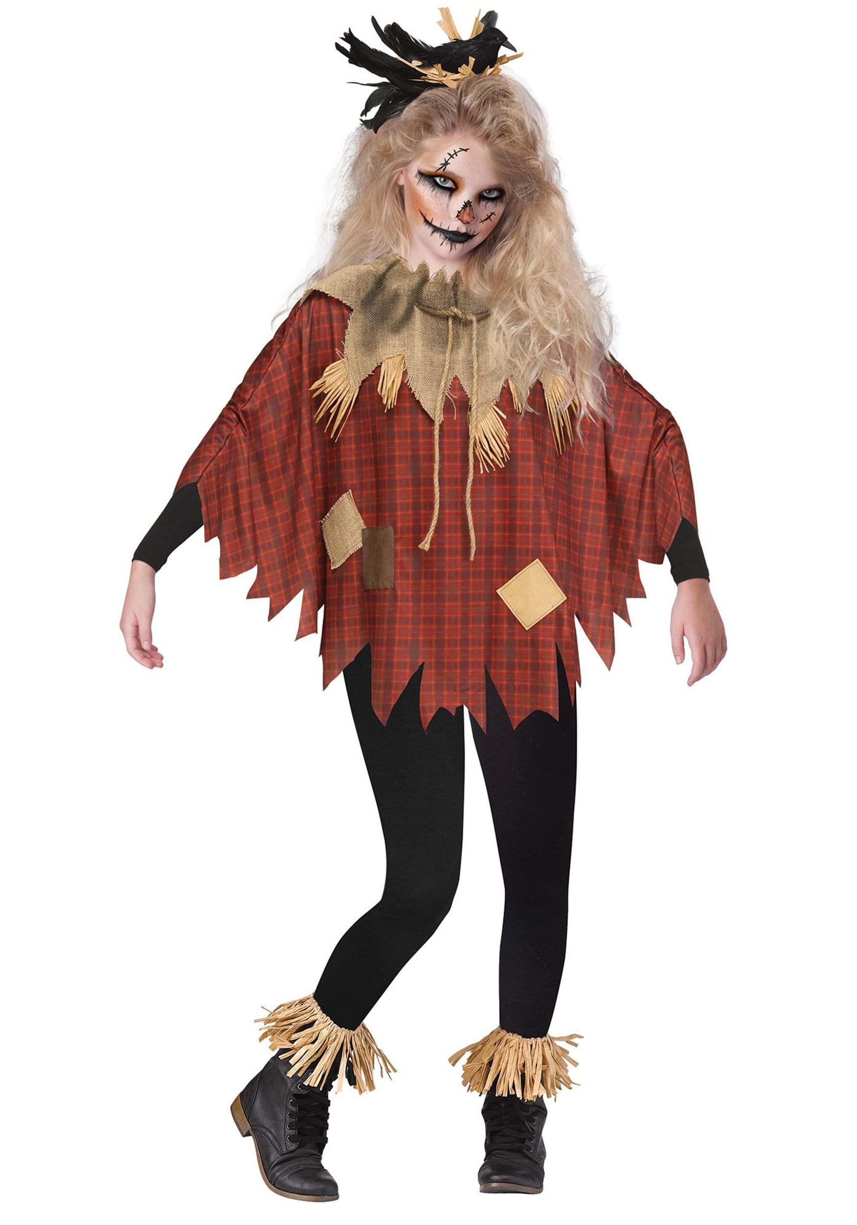 Scary Scarecrow Poncho for Kids