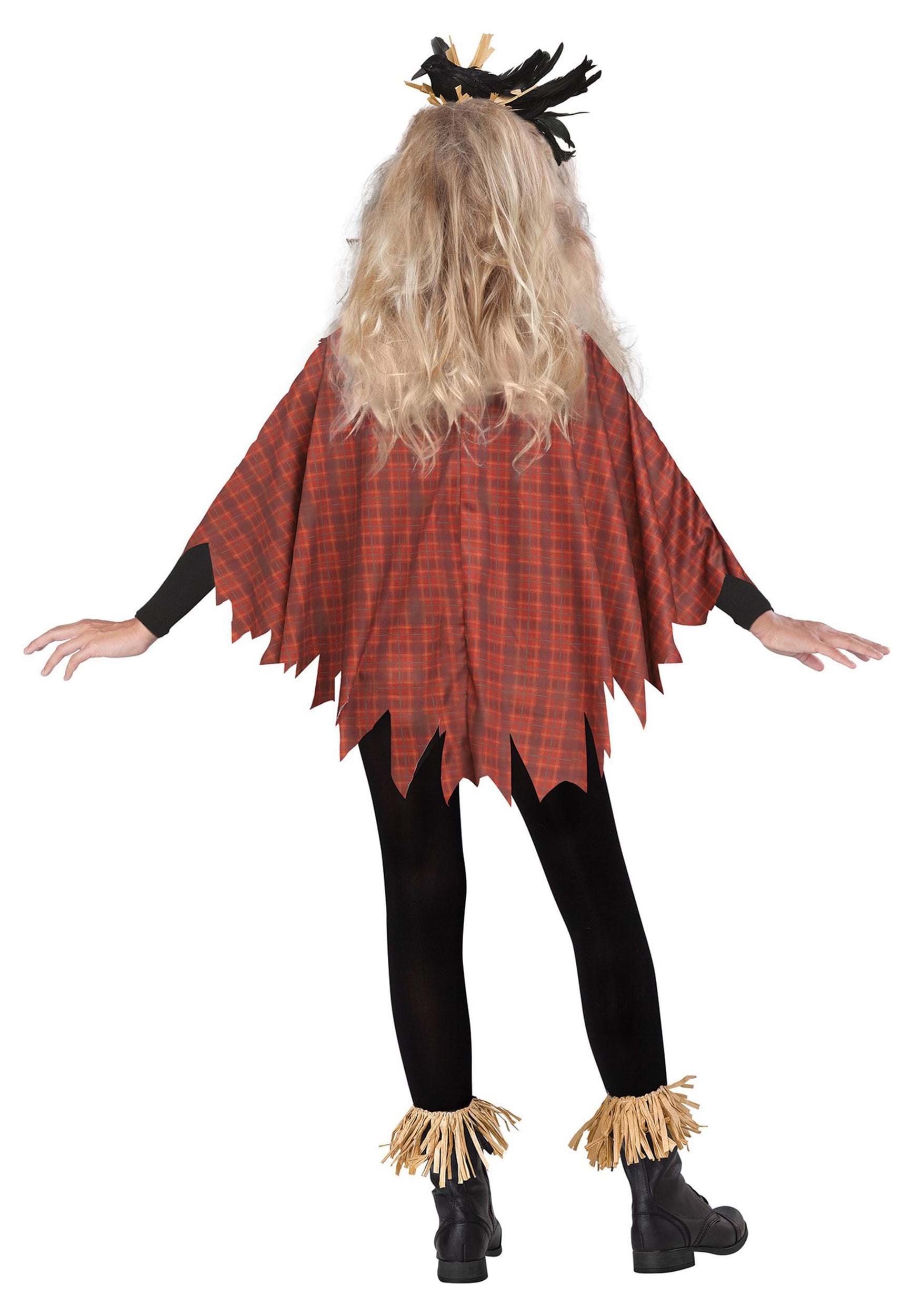 Scary Scarecrow Poncho for Kids