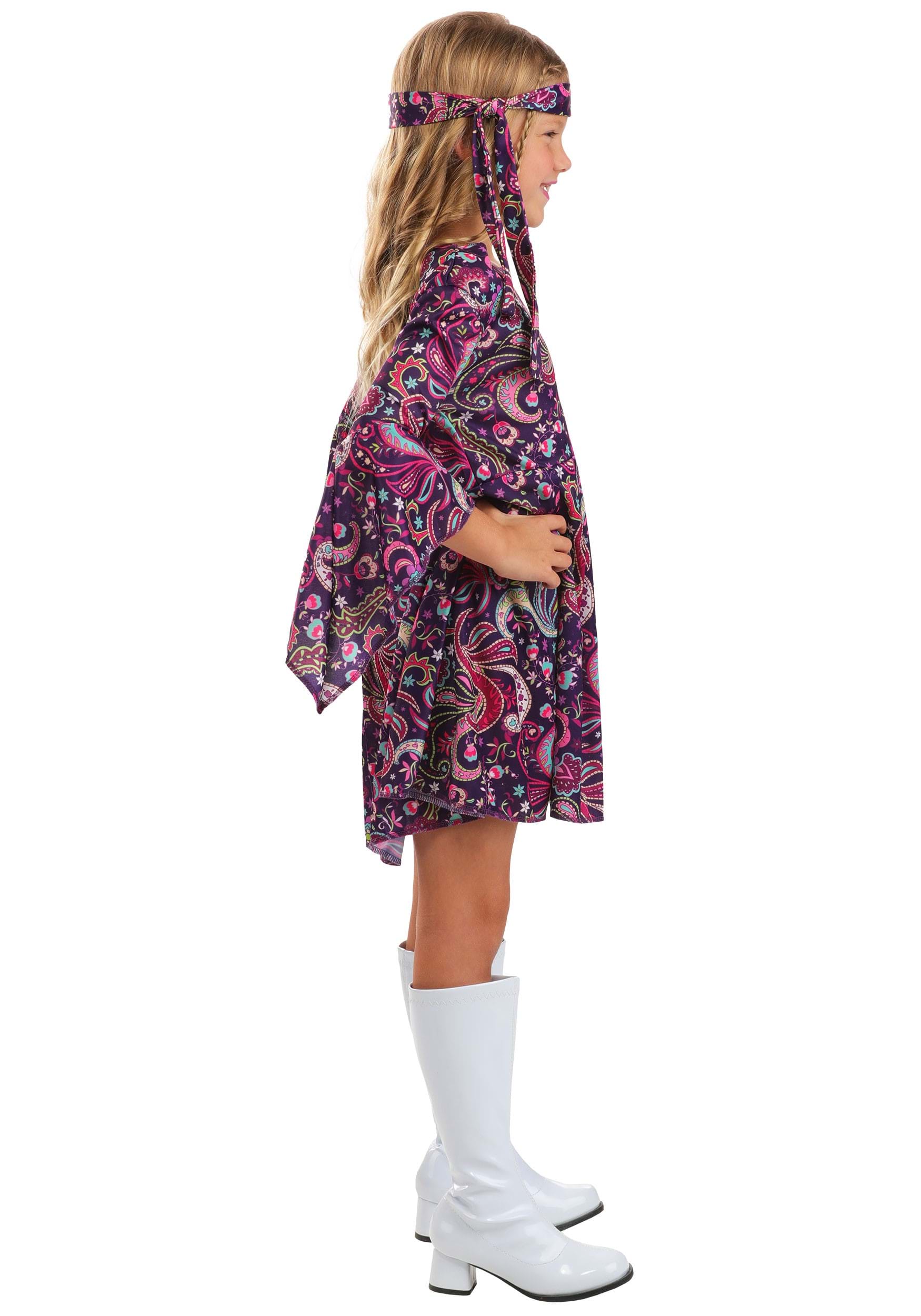 Girl's Woodstock 60s Hippie Costume 3 Girl's Woodstock 60s Hippie Costume