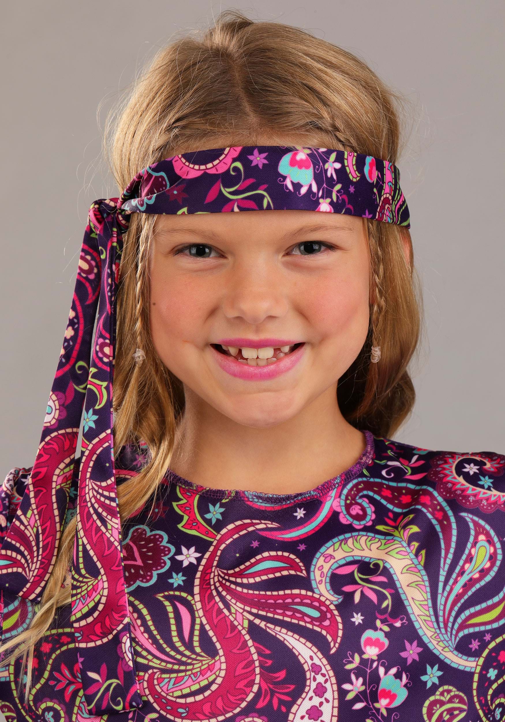 Girl's Woodstock 60s Hippie Costume 6 Girl's Woodstock 60s Hippie Costume