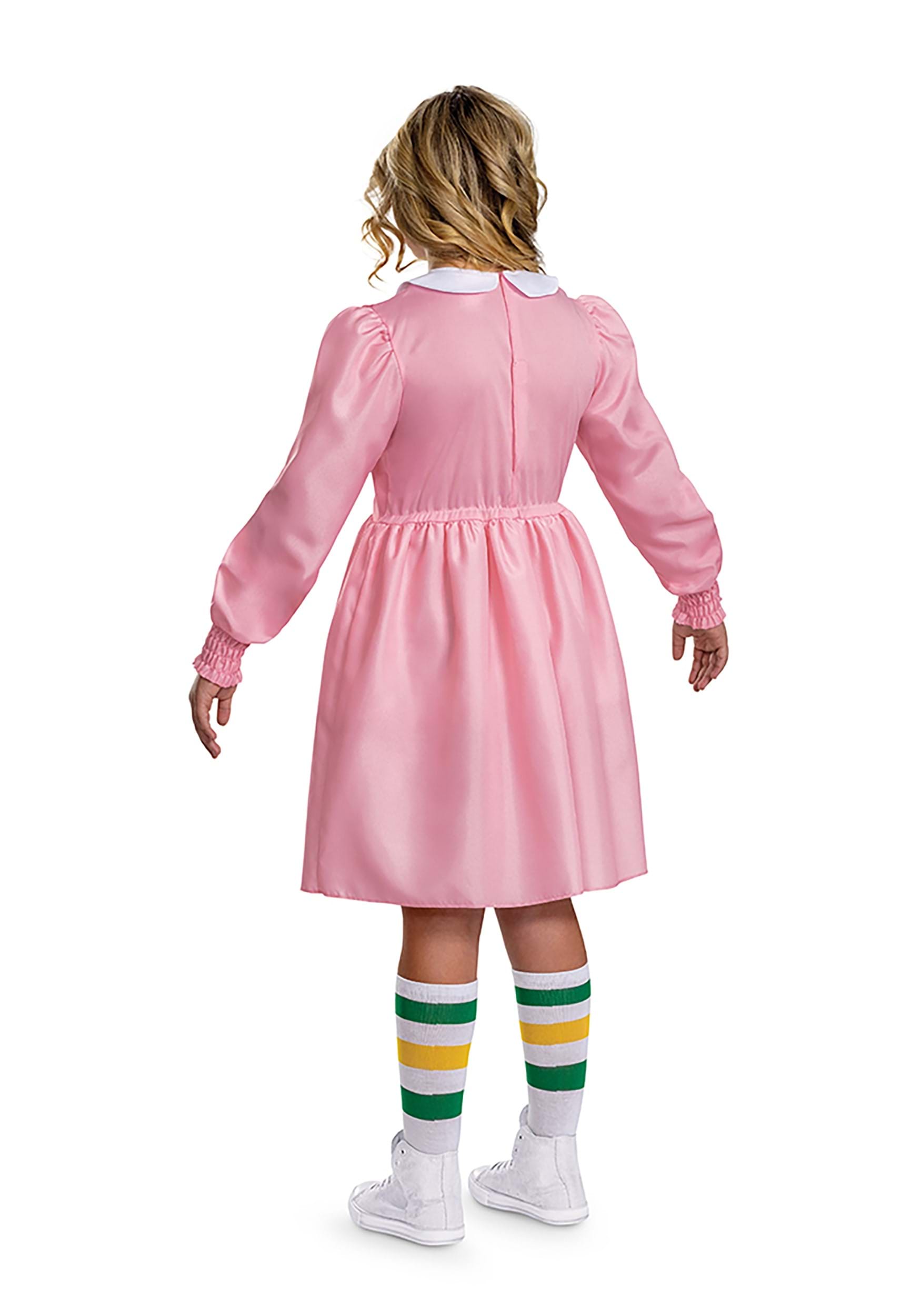 Women's Stranger Things Adult Deluxe Pink Dress Eleven 2 Women's Stranger Things Adult Deluxe Pink Dress Eleven