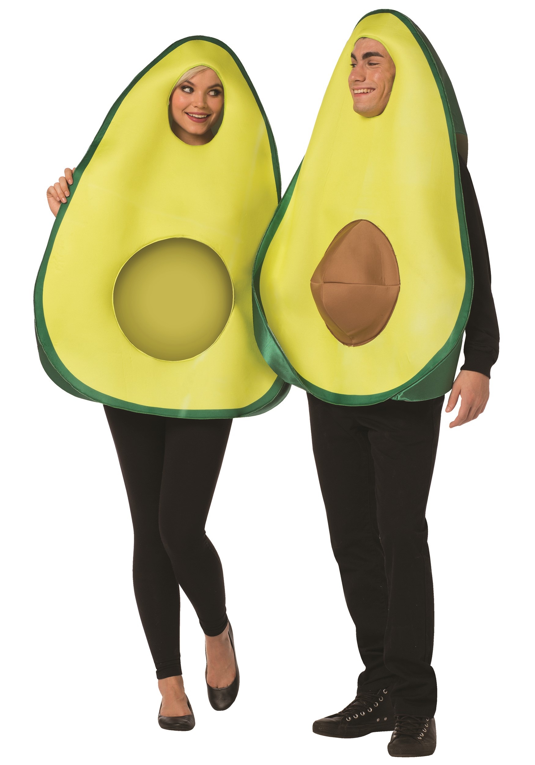 Funny Couple's Avocado Costume 1 Funny Couple's Avocado Costume