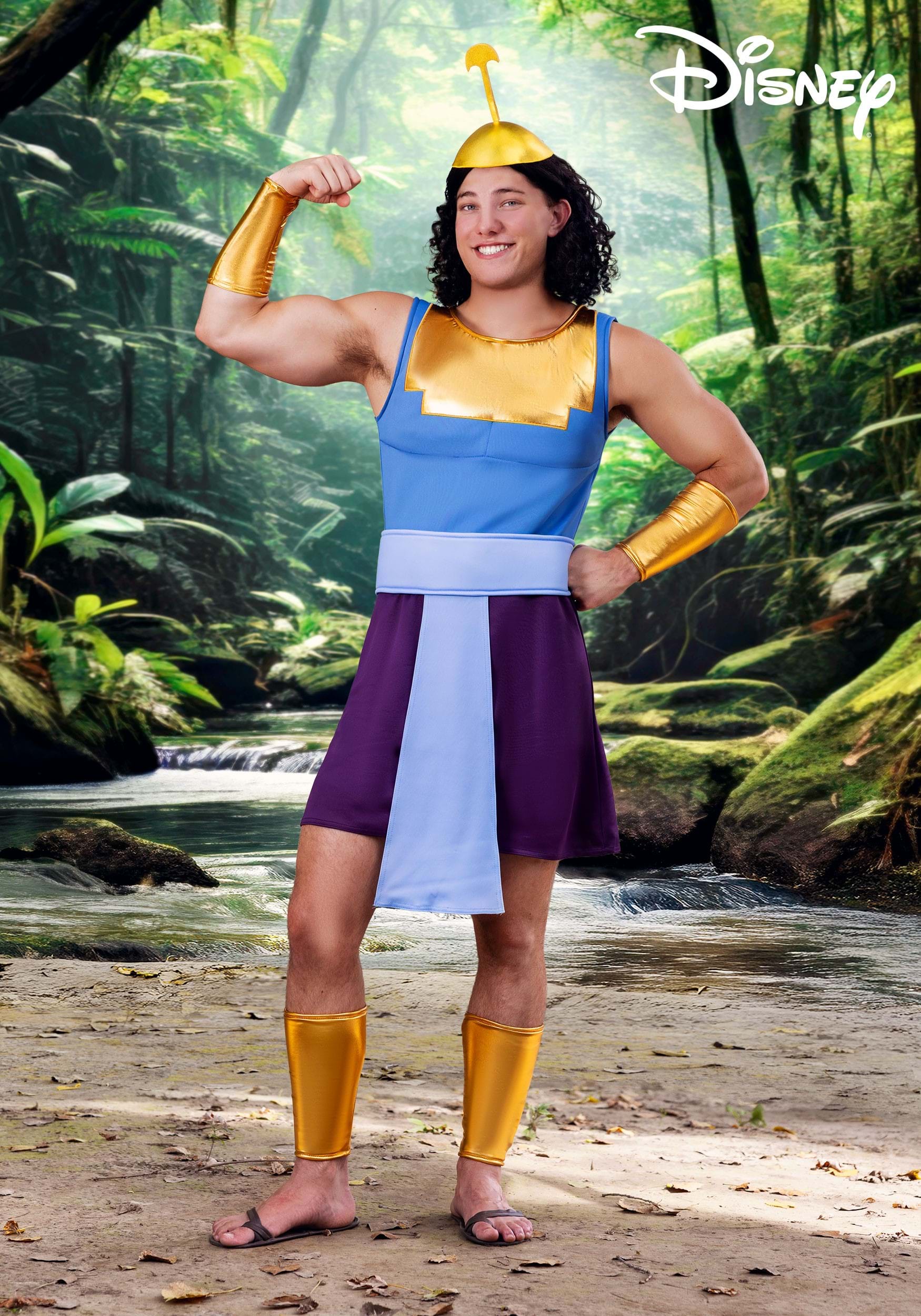 Men's Disney Deluxe Emperor's New Groove Kronk Costume 1 Men's Disney Deluxe Emperor's New Groove Kronk Costume