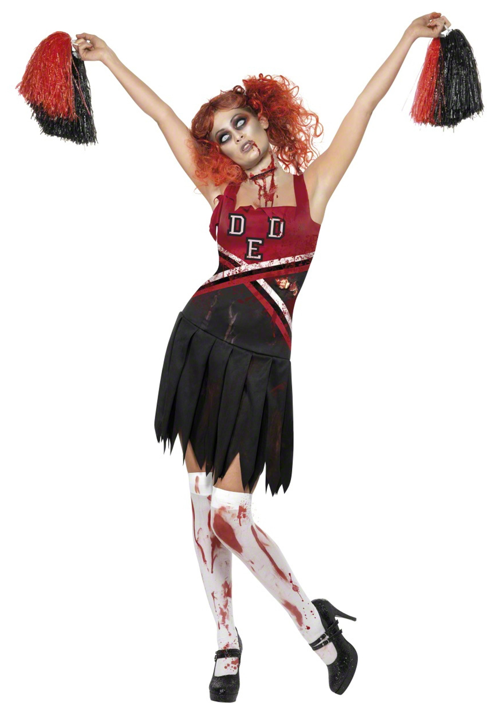 Zombie High School Cheerleader Costume for Women