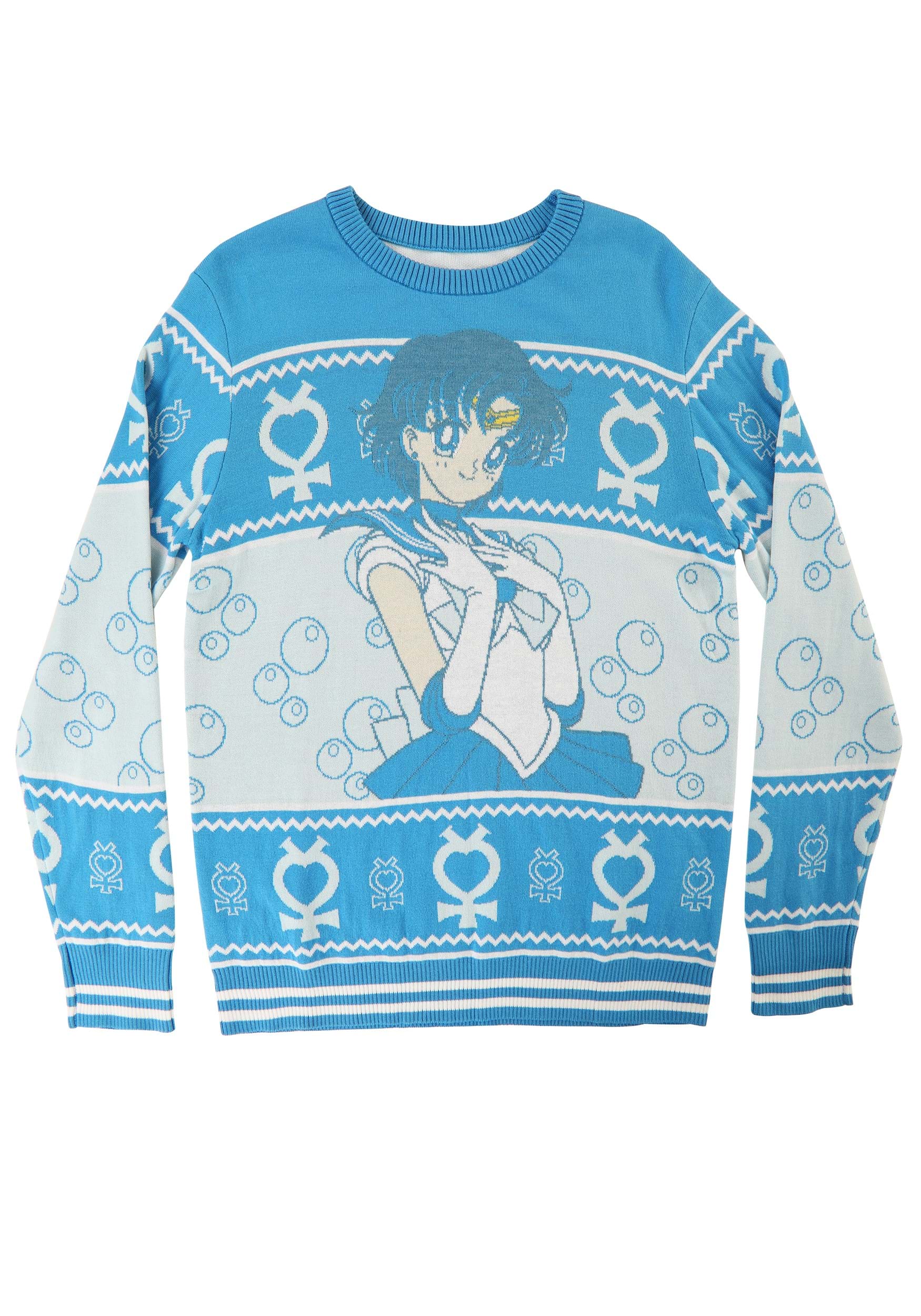 Adult Sailor Moon Sailor Mercury Ugly Sweater 4 Adult Sailor Moon Sailor Mercury Ugly Sweater