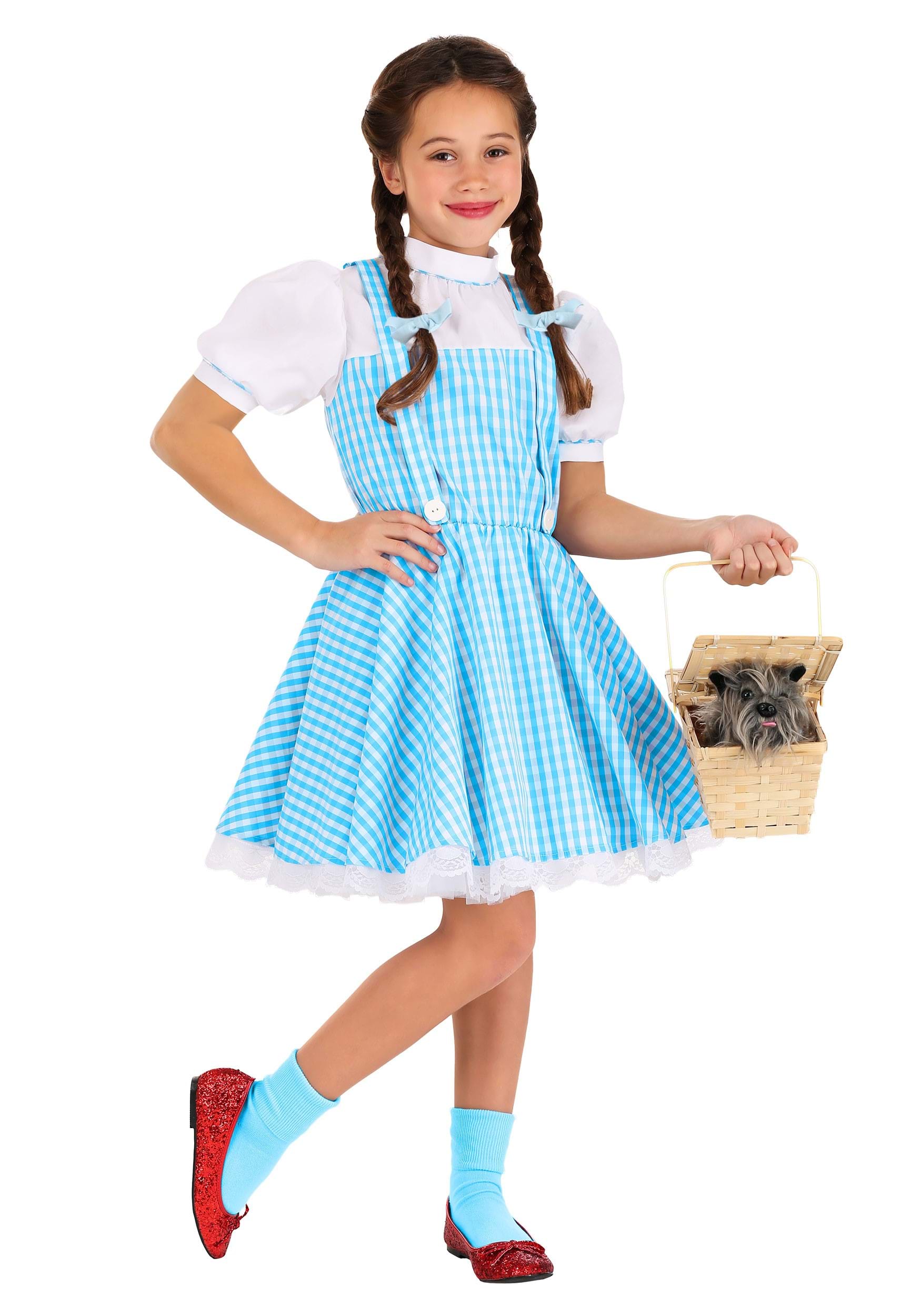 Classic Dorothy Wizard of Oz Costume Dress for Girls