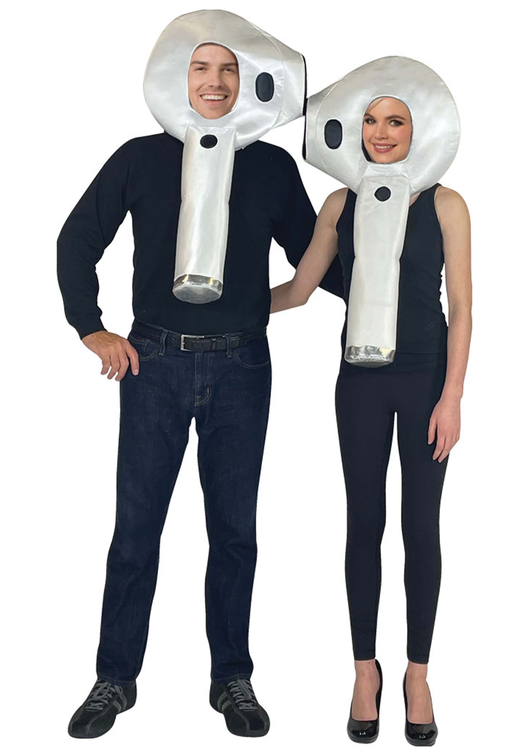 White/Silver Couple Ear Buds Costume