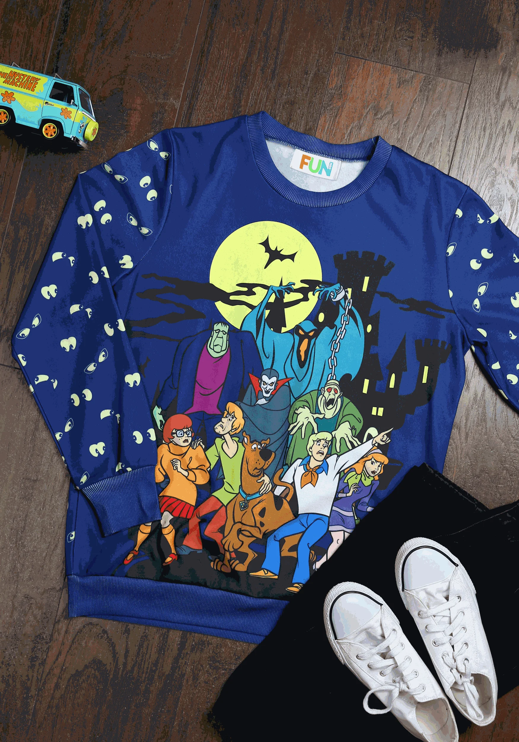 Scooby-Doo Glow-in-the-Dark Ugly Halloween Sweatshirt for Adults