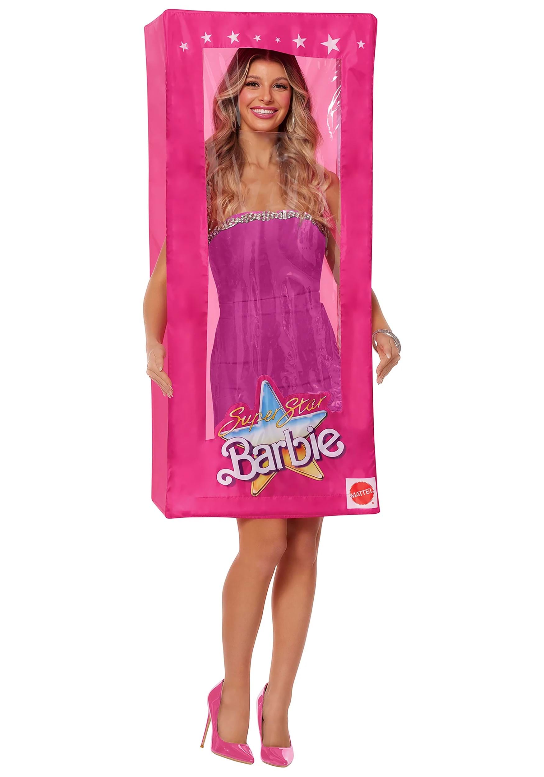 Pink Barbie Box Costume for Women 1 Pink Barbie Box Costume for Women