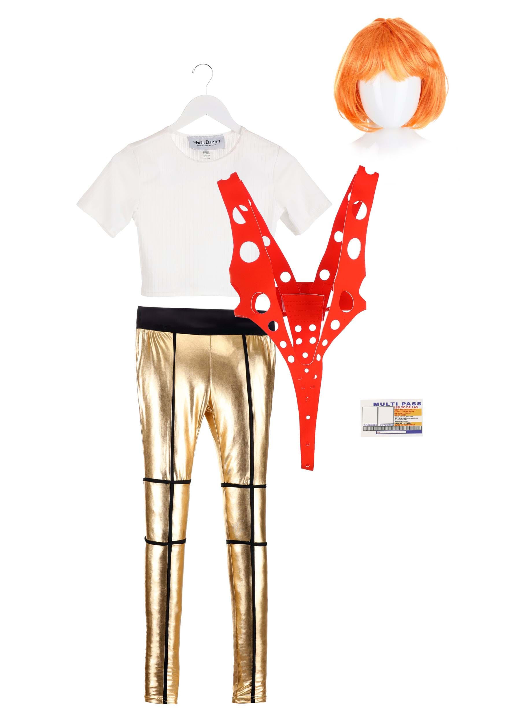 5th Element Leeloo Orange Harness Costume for Women
