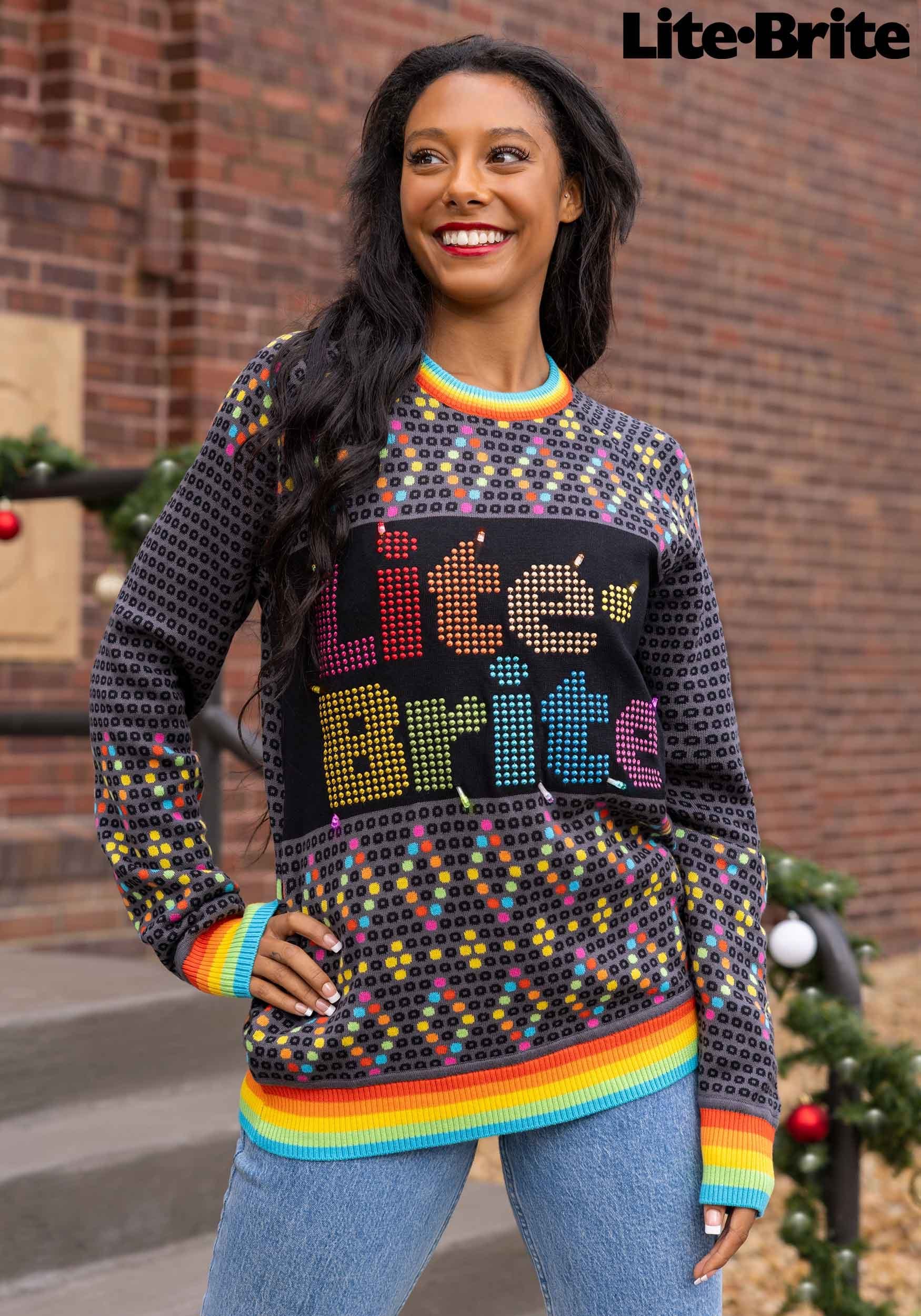 Hasbro Lite Brite Christmas Sweater for Adults 1 Hasbro Lite Brite Christmas Sweater for Adults