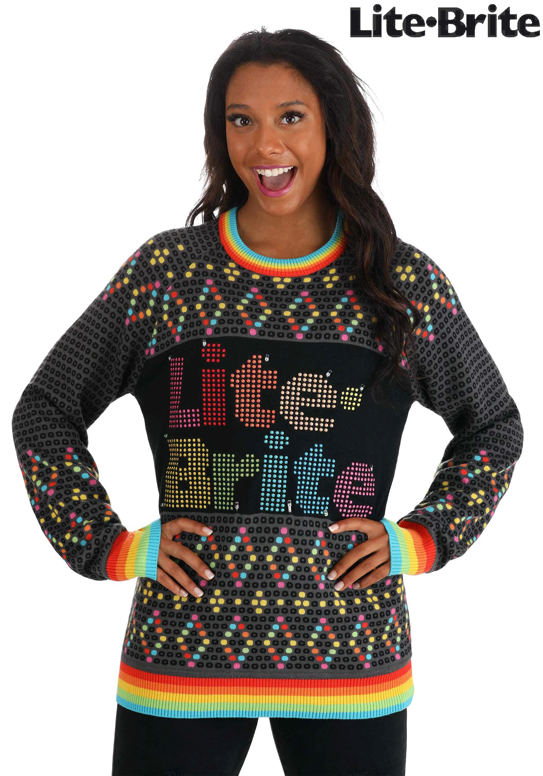 Hasbro Lite Brite Christmas Sweater for Adults 5 Hasbro Lite Brite Christmas Sweater for Adults