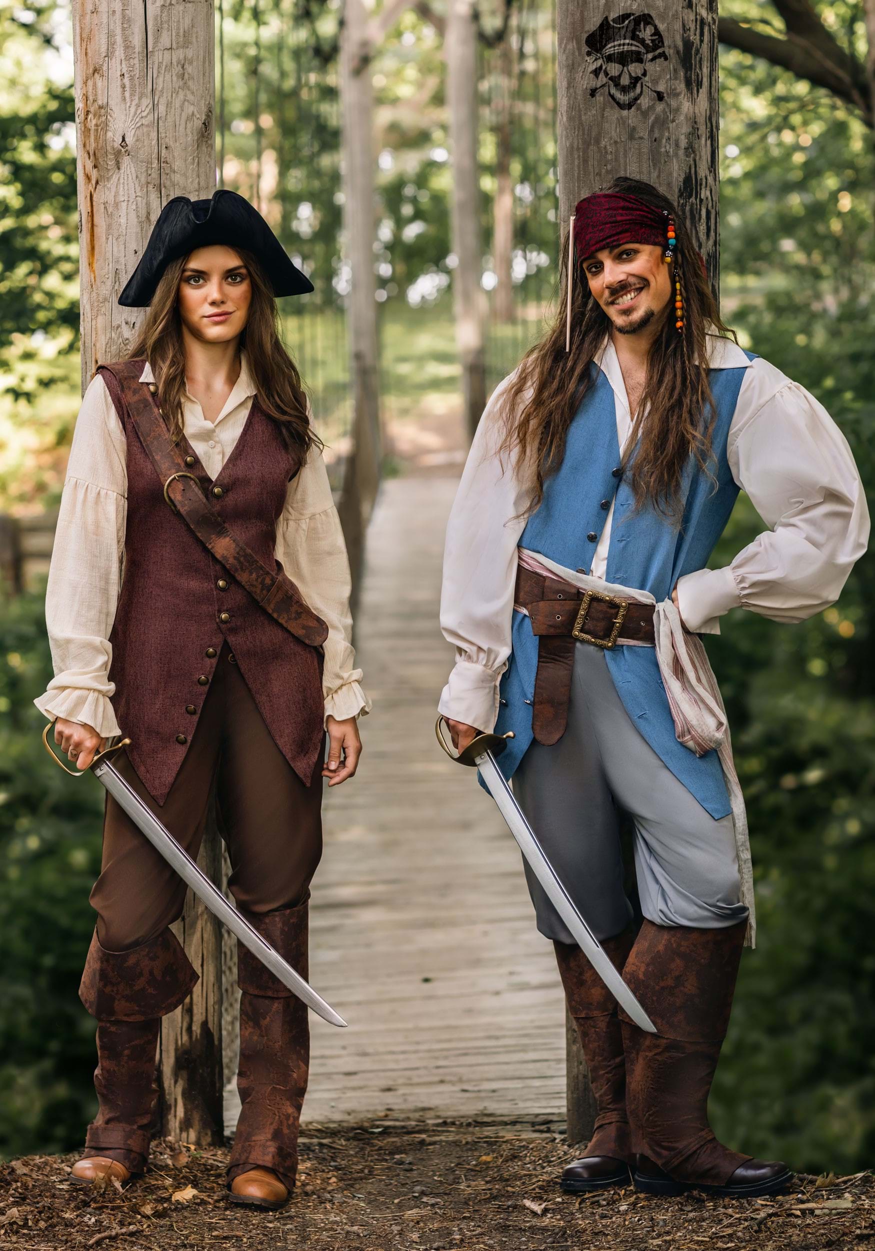 Captain Jack Sparrow Costume for Men from Disney's Pirates of the Caribbean