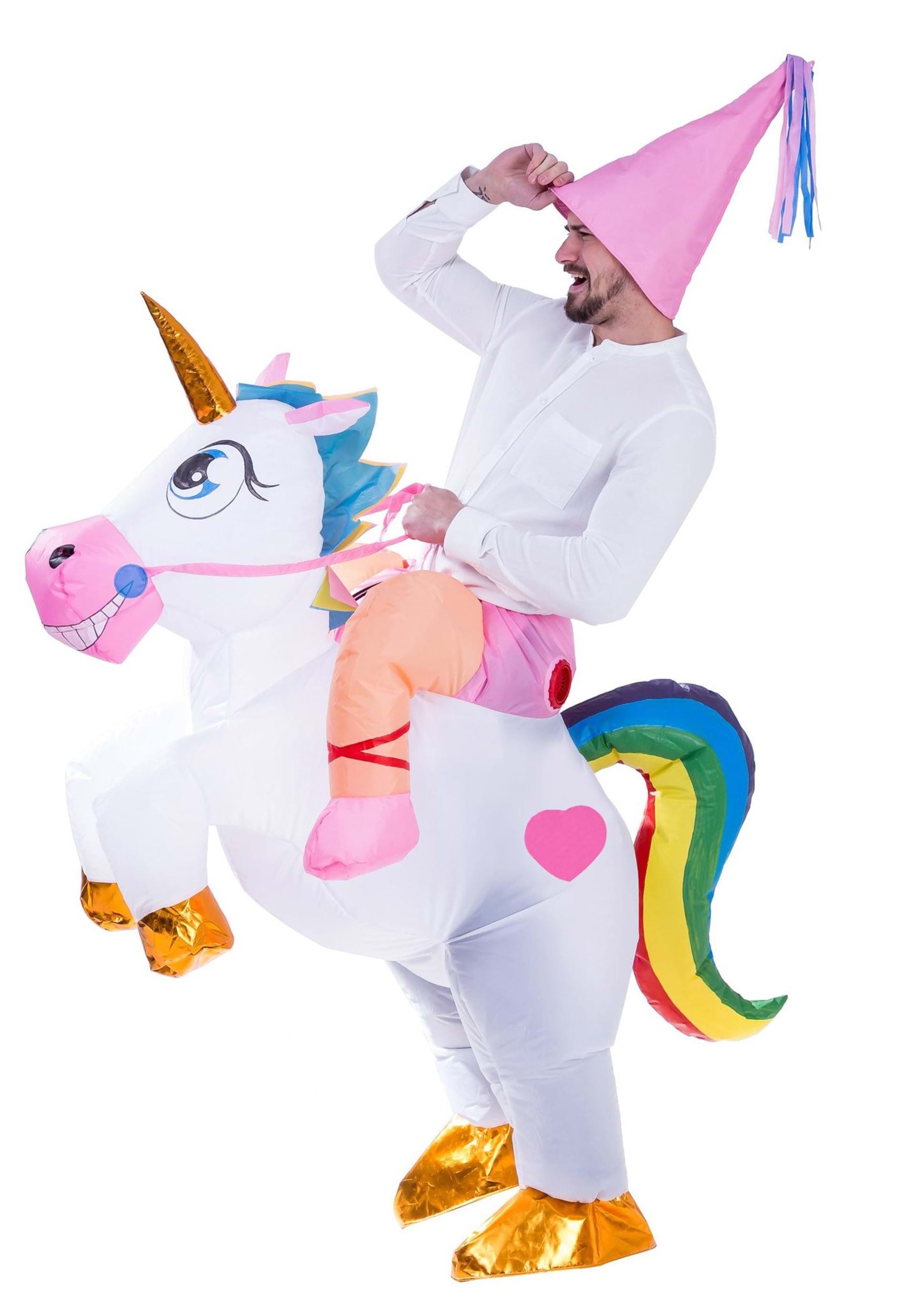 Adult Inflatable Unicorn Ride-On Costume