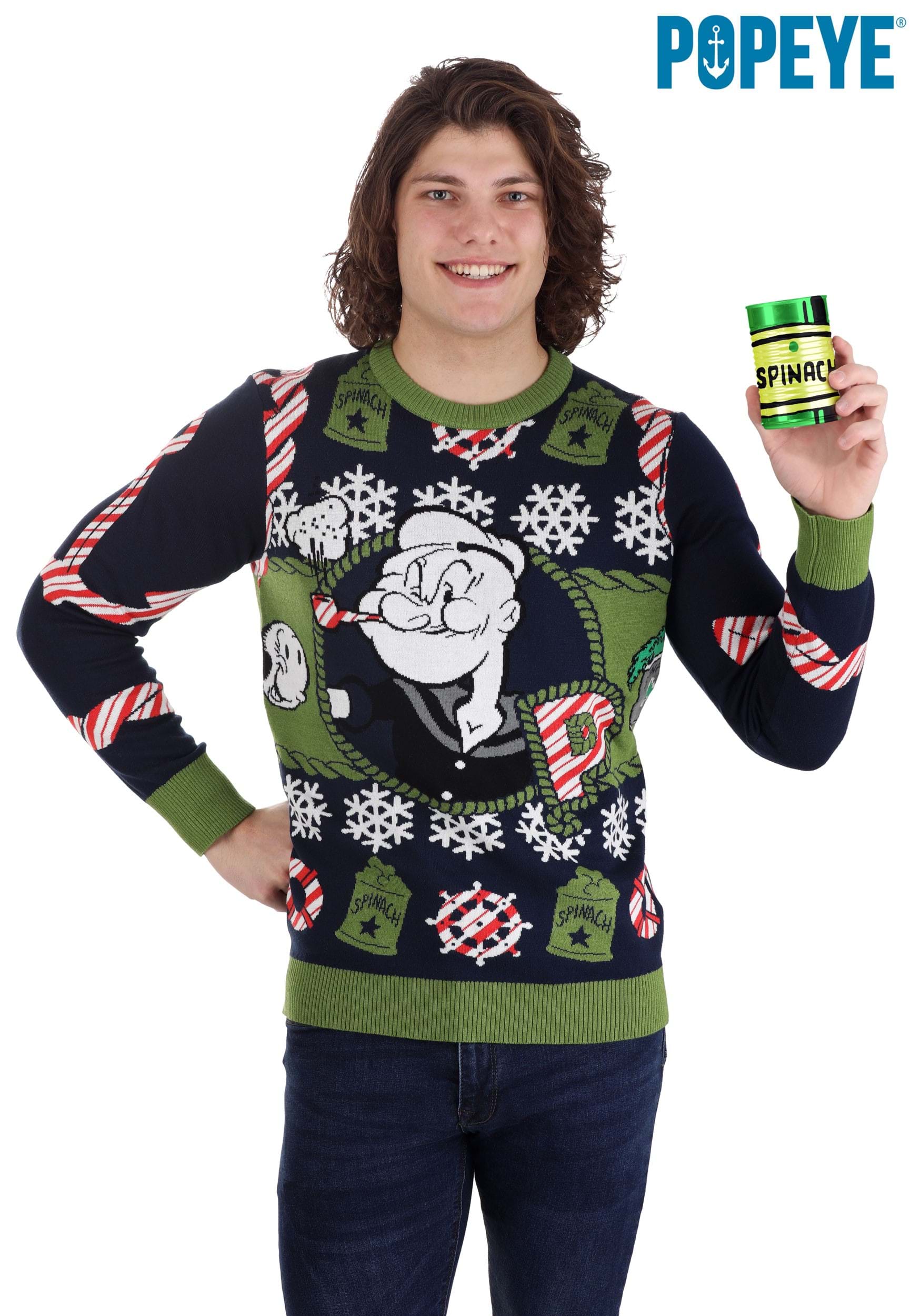 Popeye Ugly Christmas Sweater for Adults 3 Popeye Ugly Christmas Sweater for Adults