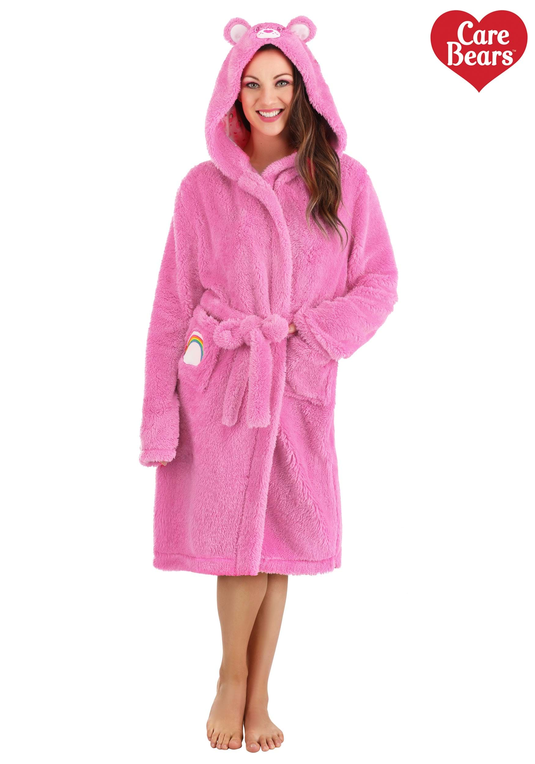 Adult Care Bears Hooded Cheer Bear Robe