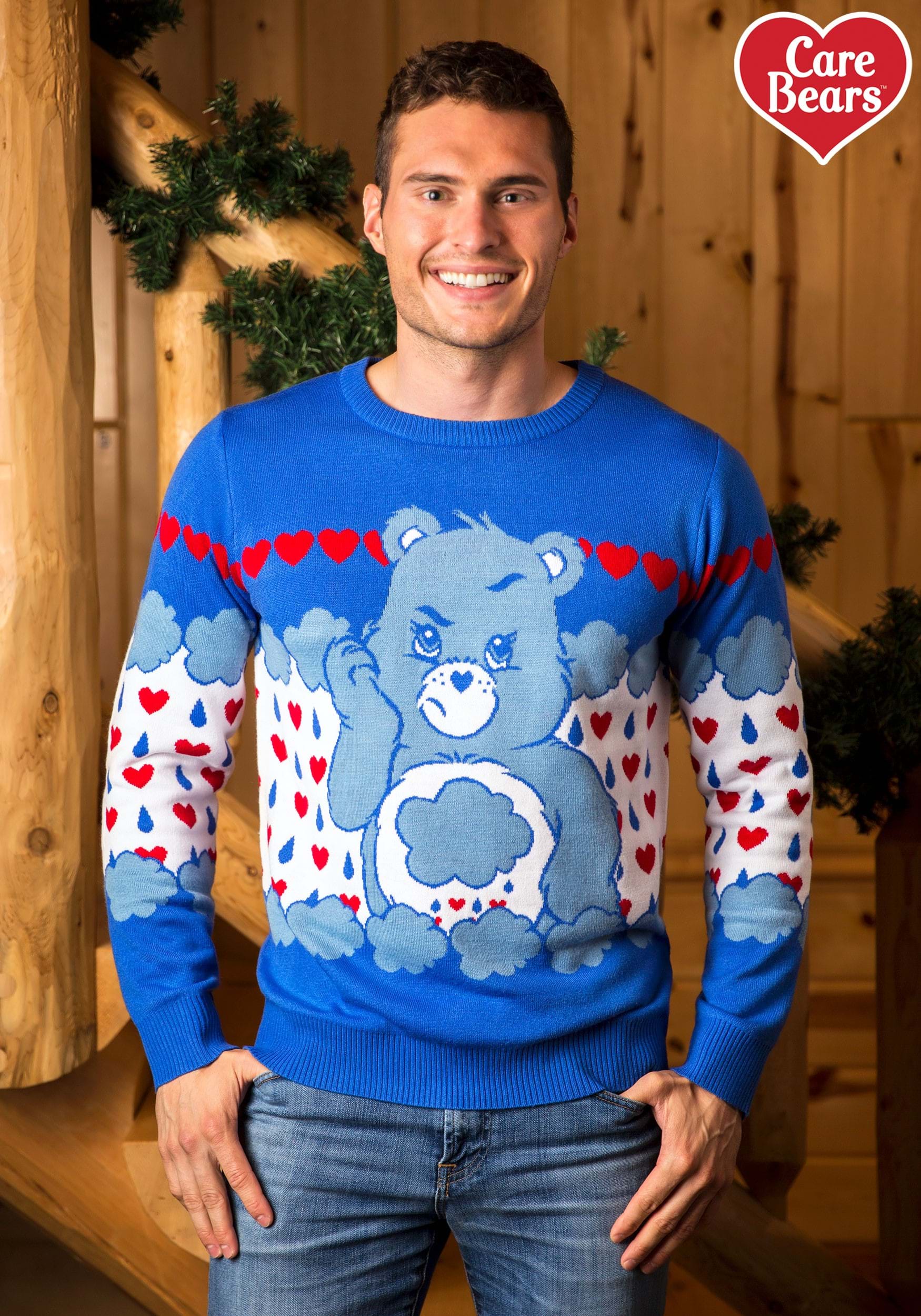 Adult Grumpy Bear Care Bears Ugly Christmas Sweater