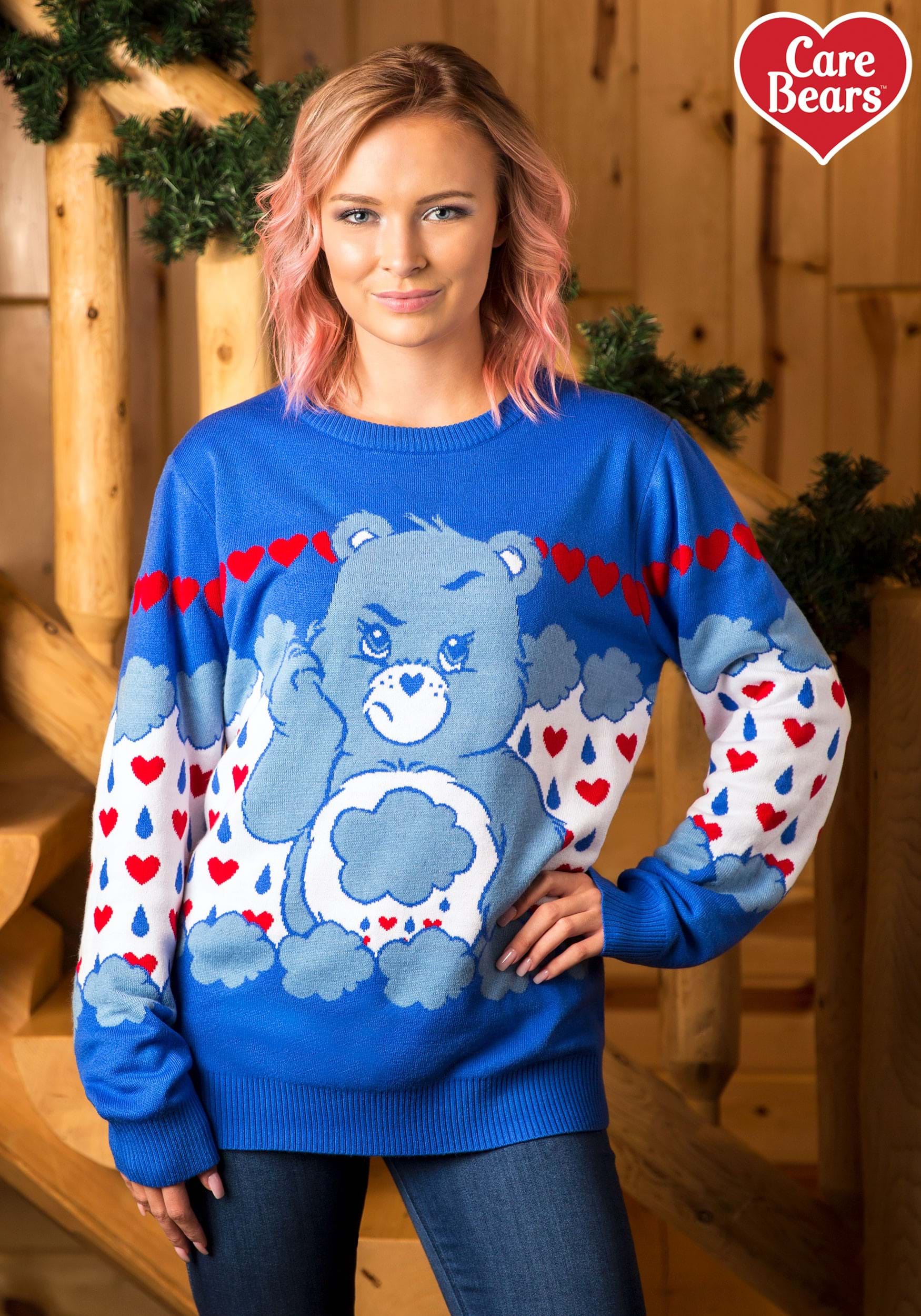 Adult Grumpy Bear Care Bears Ugly Christmas Sweater