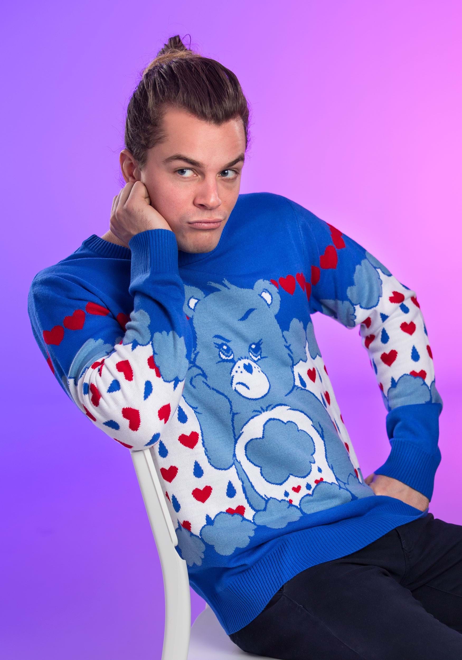 Adult Grumpy Bear Care Bears Ugly Christmas Sweater