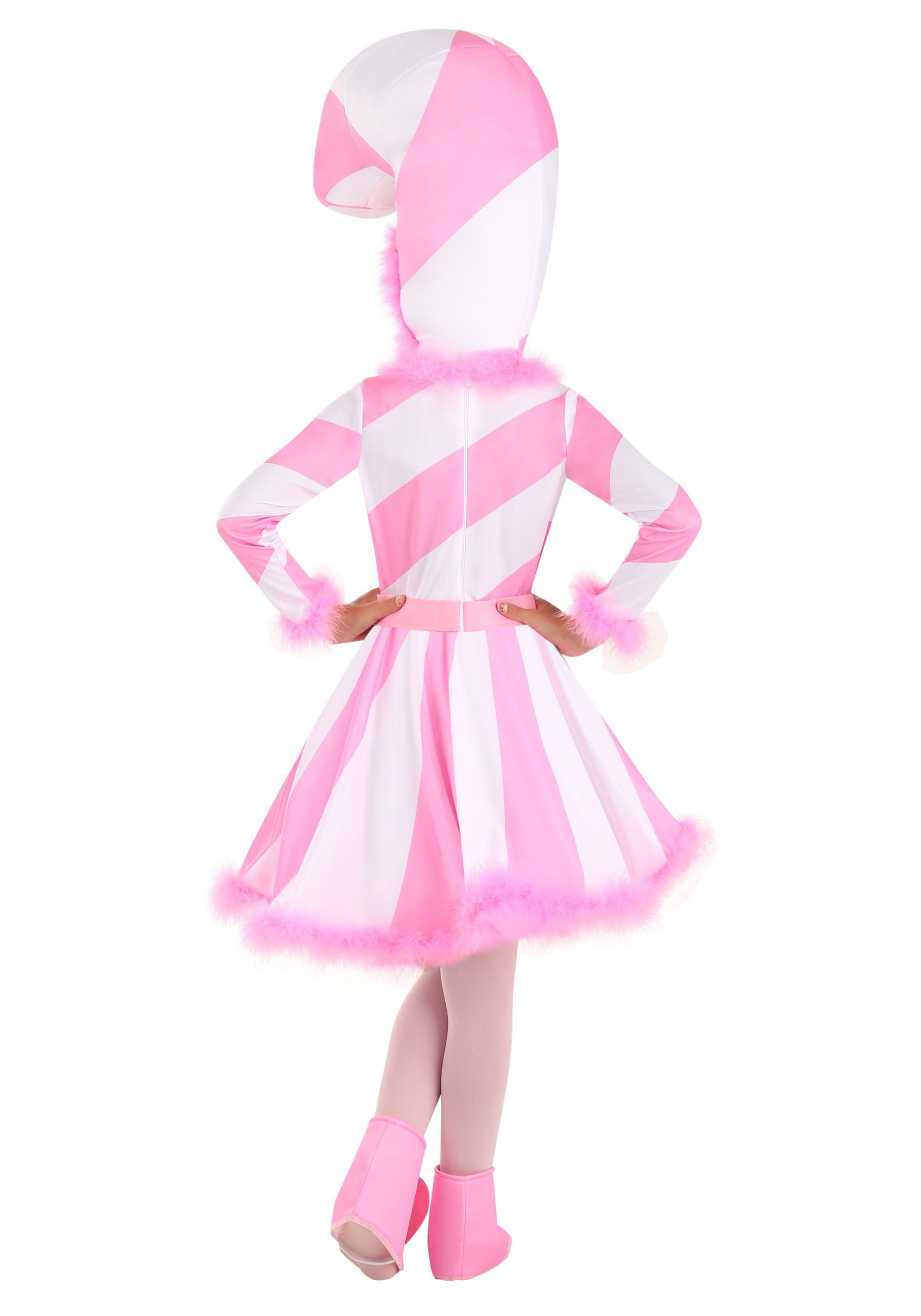 Girl's Pink Candy Cane Costume Dress