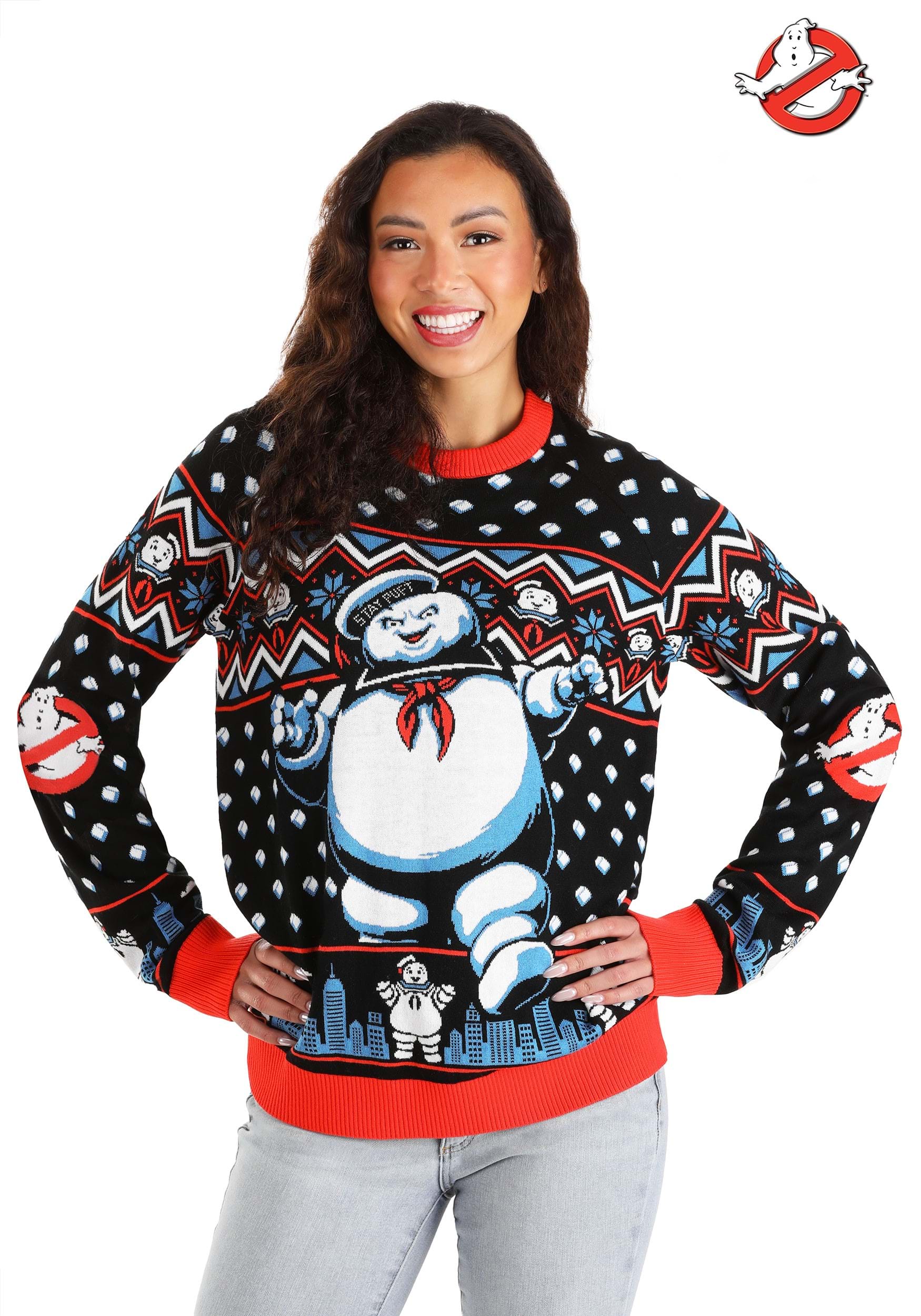 Ghostbusters Stay Puft Marshmallow Man Sweater for Adults