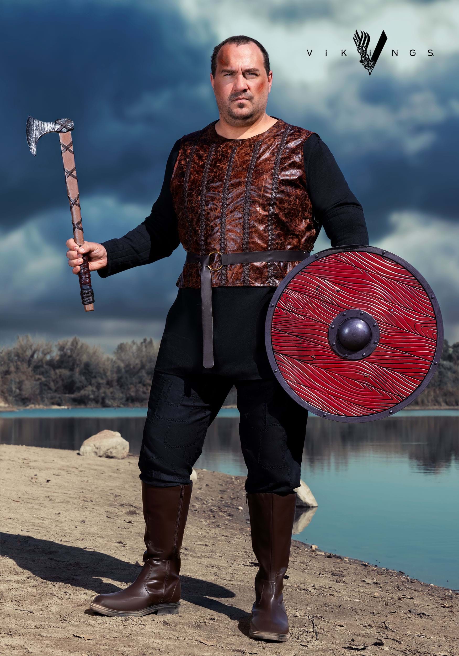 Adult Plus Size Vikings Bjorn Ironside Men's Costume