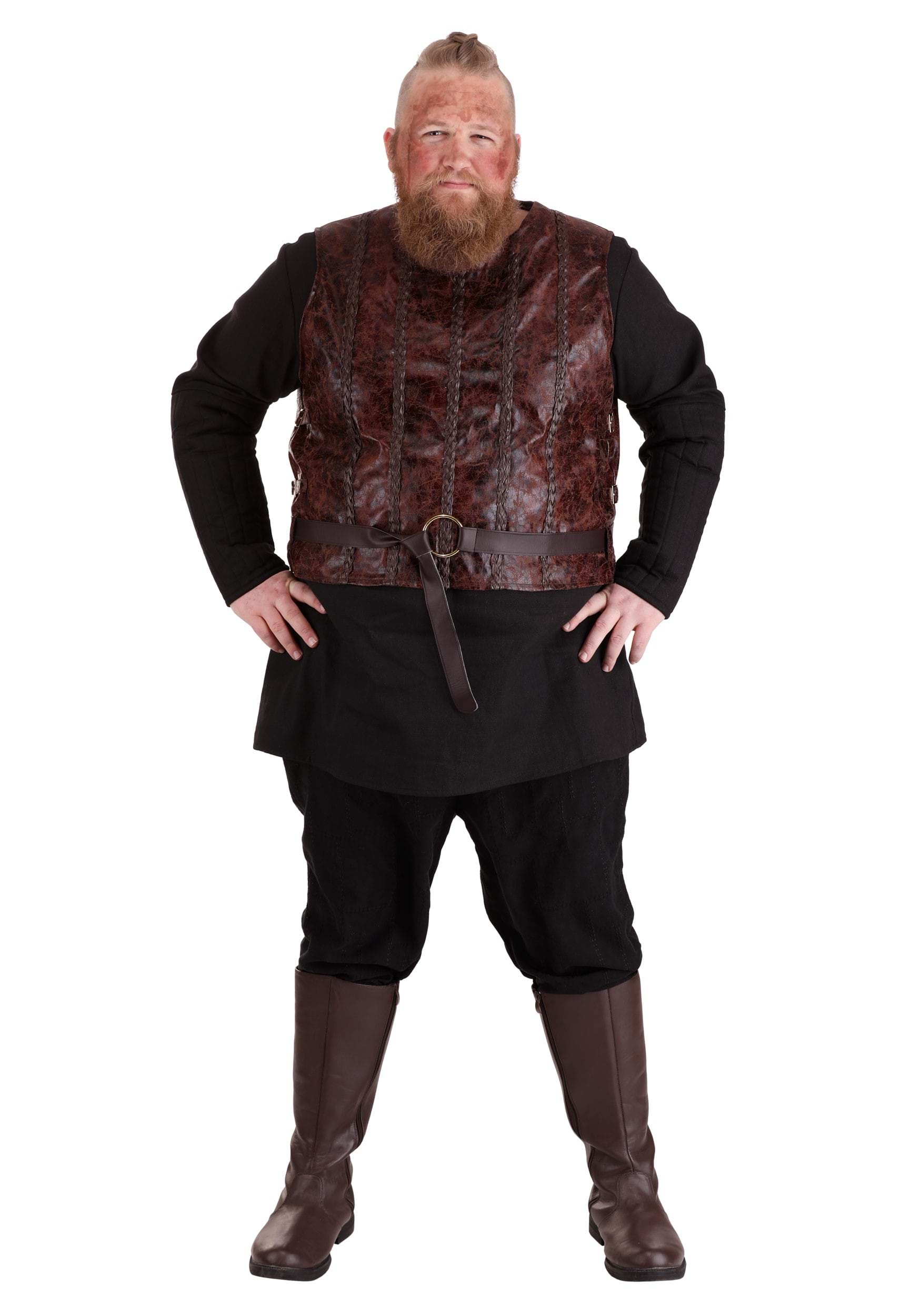 Adult Plus Size Vikings Bjorn Ironside Men's Costume