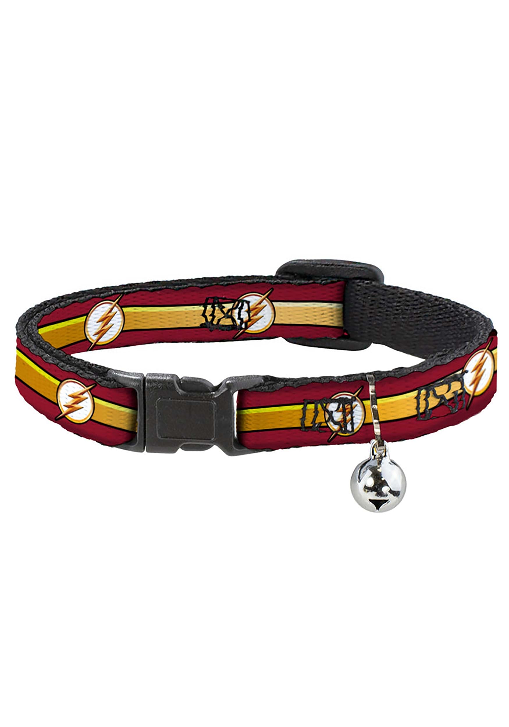 The Flash Logo Stripe Breakaway Pet Collar 1 The Flash Logo Stripe Breakaway Pet Collar