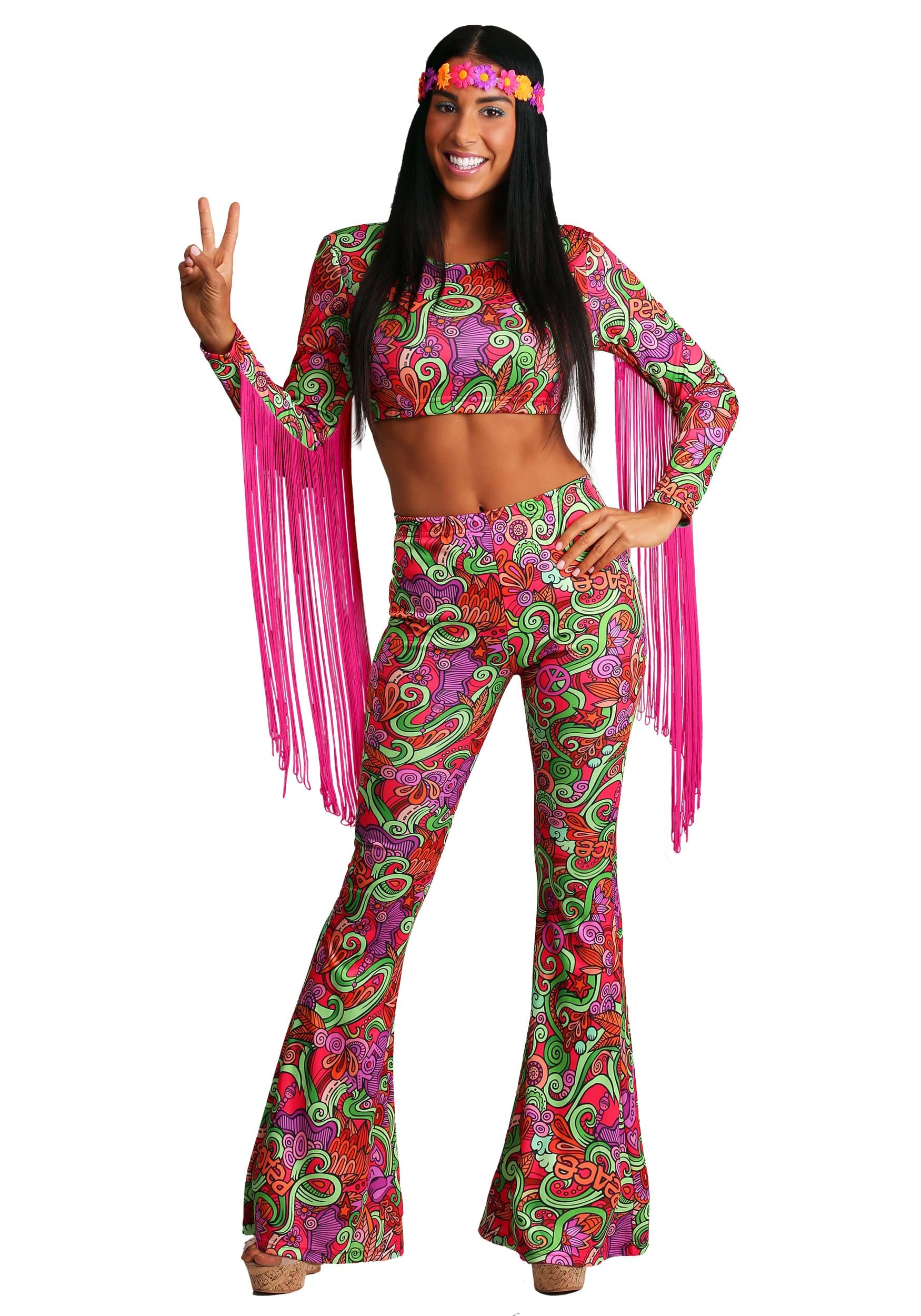 World Women's Peace Hippie Costume 1 World Women's Peace Hippie Costume