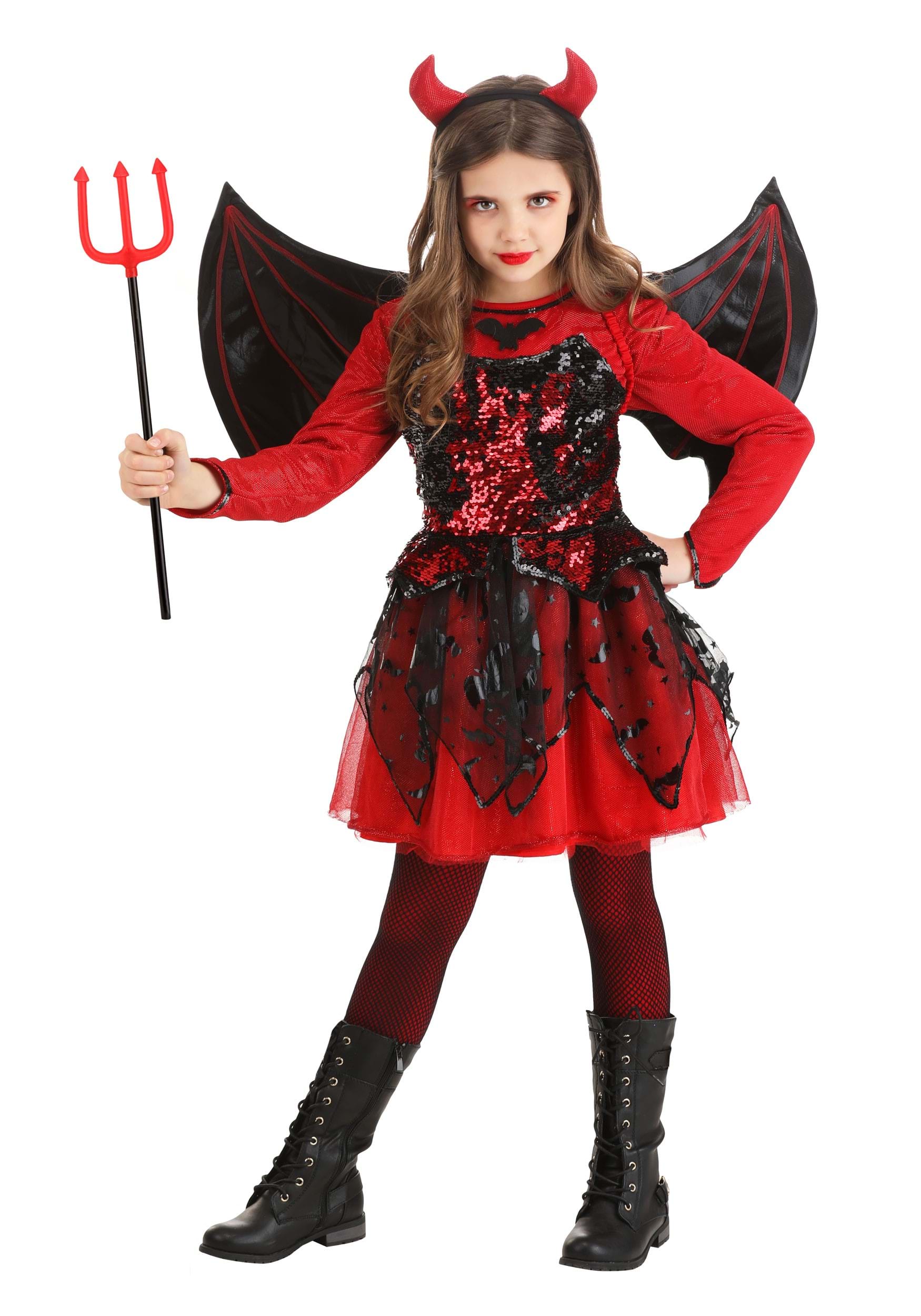Sparkling Devil Dress Girl's Costume