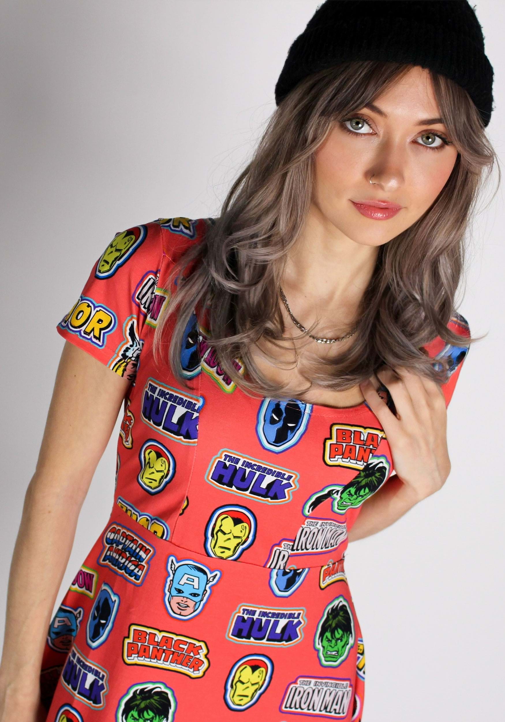 Cakeworthy Marvel Comics Avengers Skater Dress for Women