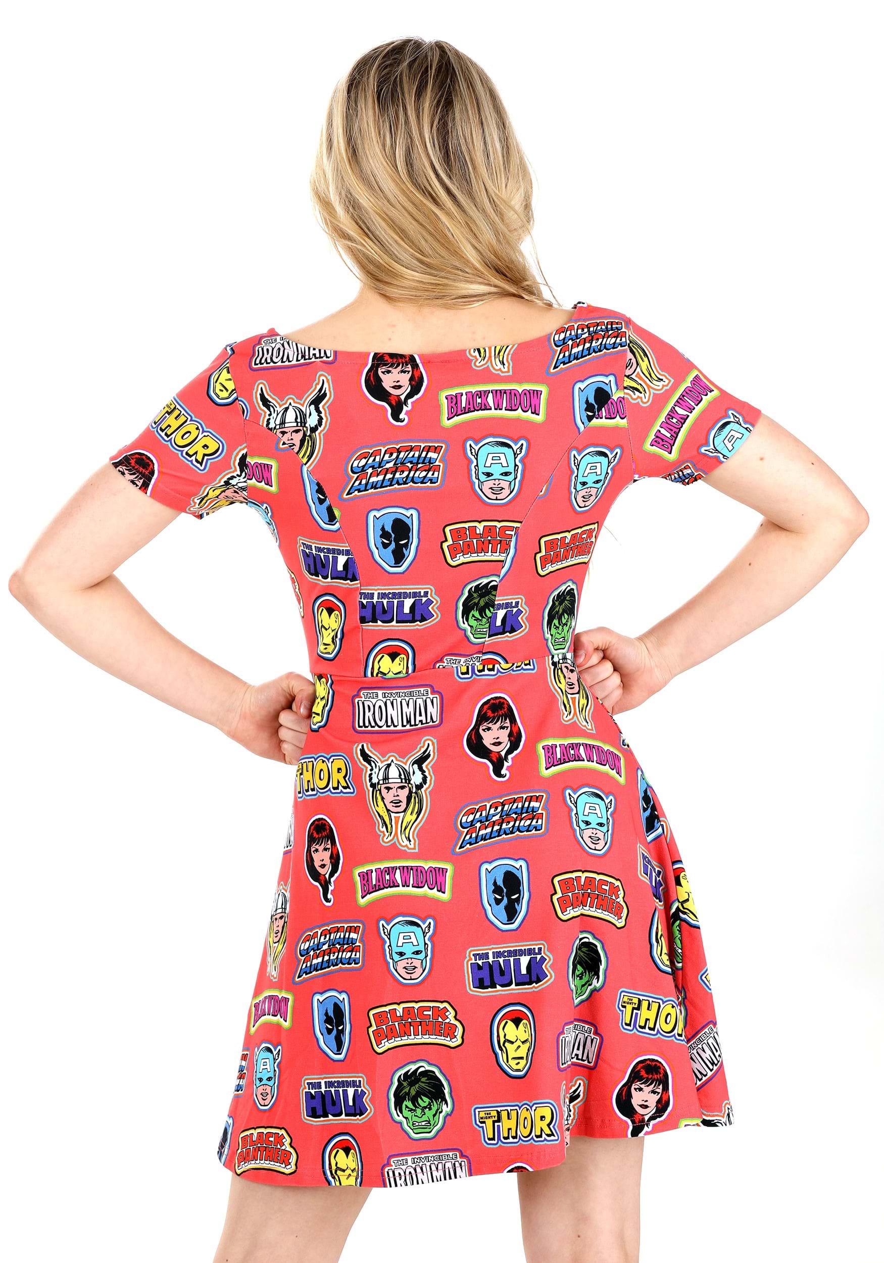 Cakeworthy Marvel Comics Avengers Skater Dress for Women