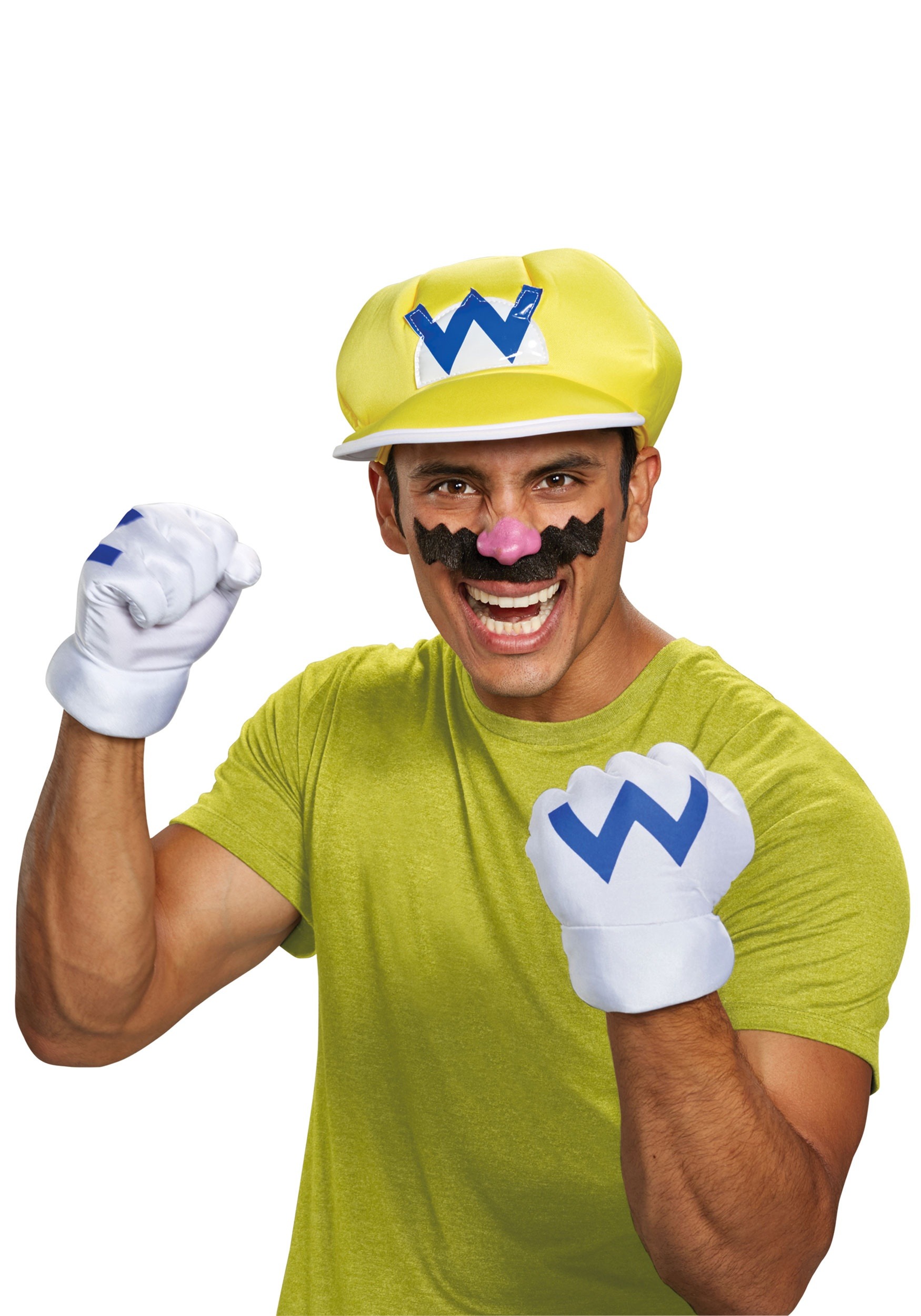 Super Mario Bros. Wario Costume Accessory Kit for Adults 1 Super Mario Bros. Wario Costume Accessory Kit for Adults