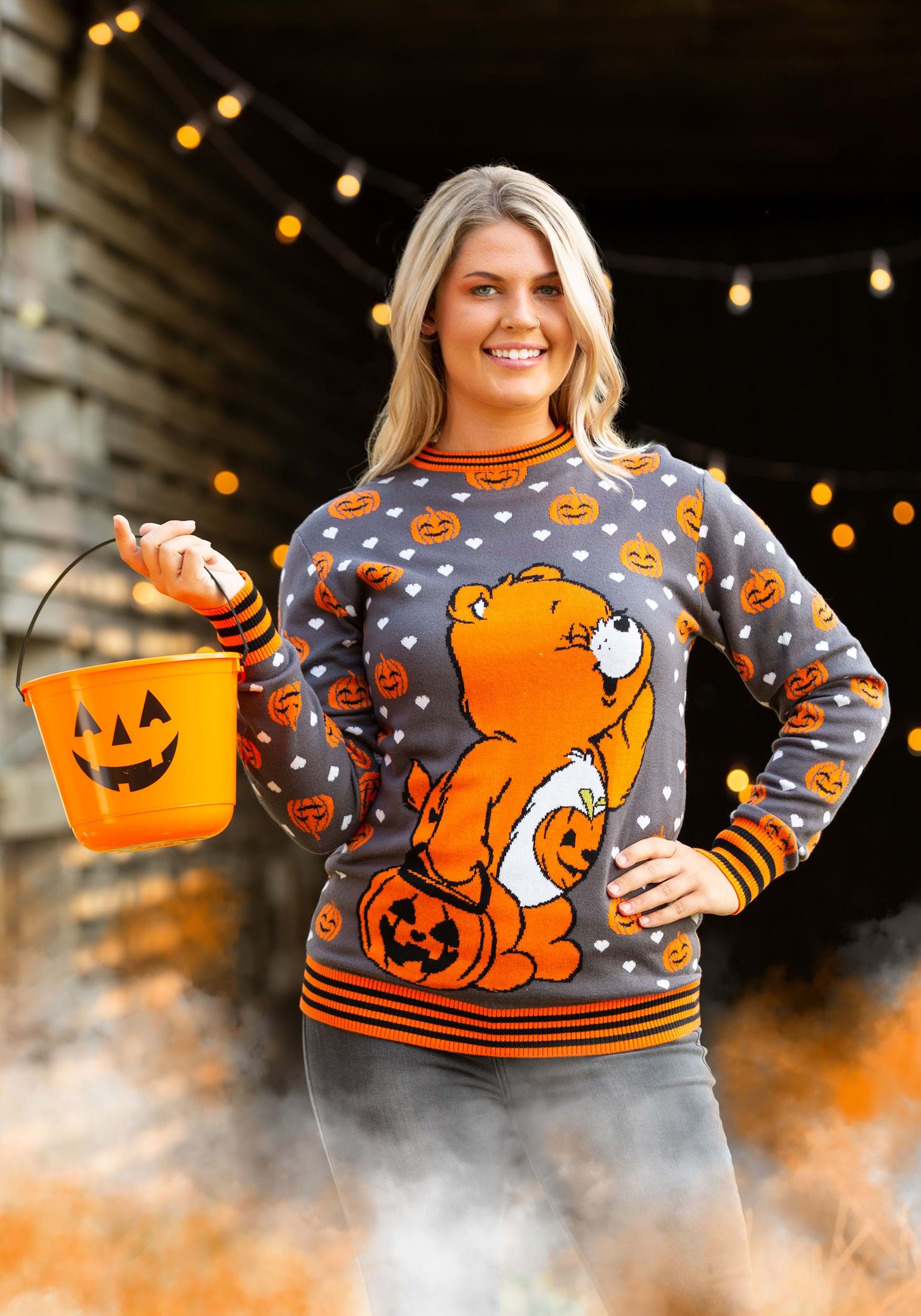 Care Bears Trick-or-Sweet Bear Halloween Ugly Sweater for Adults