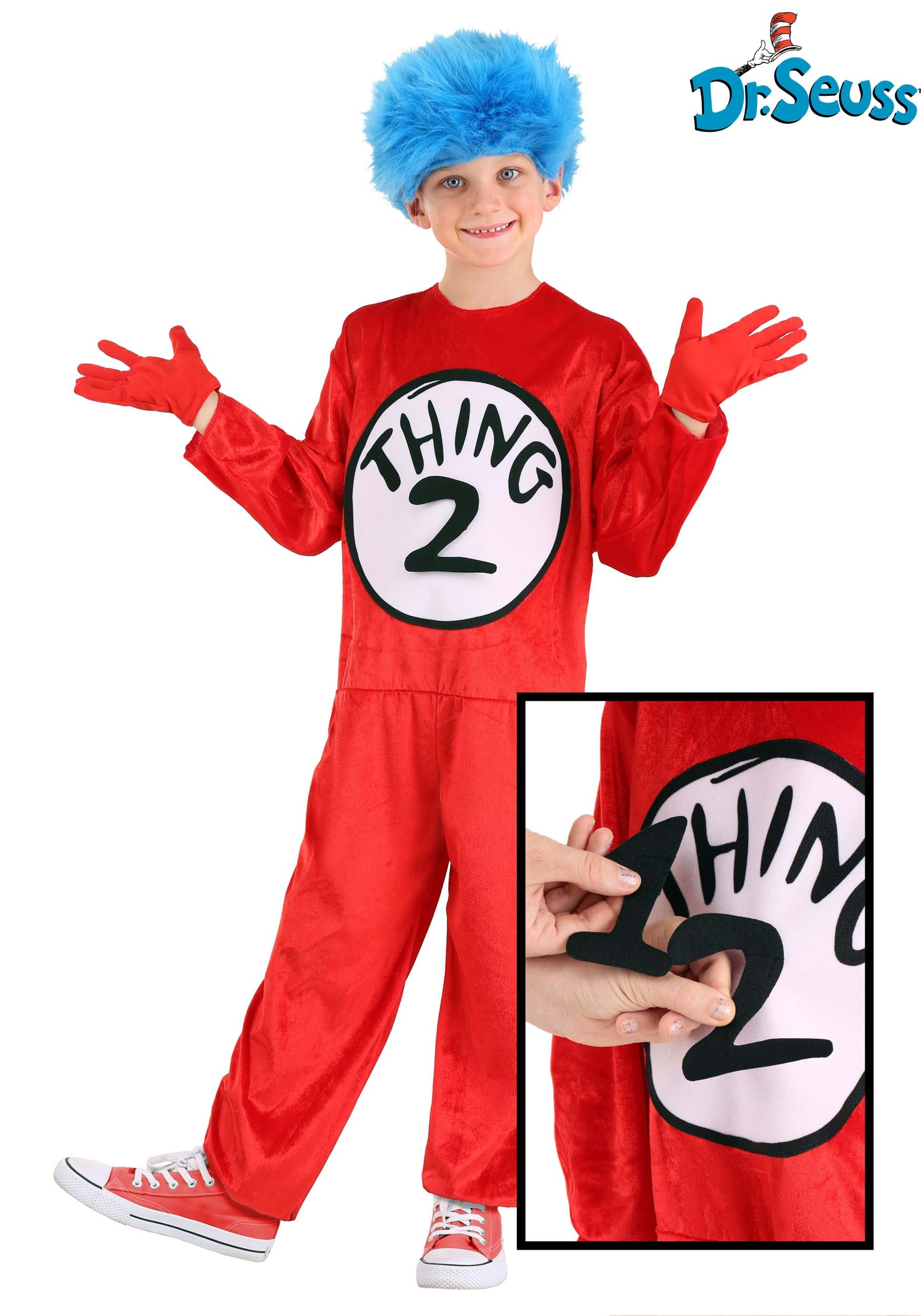 Dr. Seuss Thing 1 & Thing 2 Kid's Costume 1 Dr. Seuss Thing 1 & Thing 2 Kid's Costume