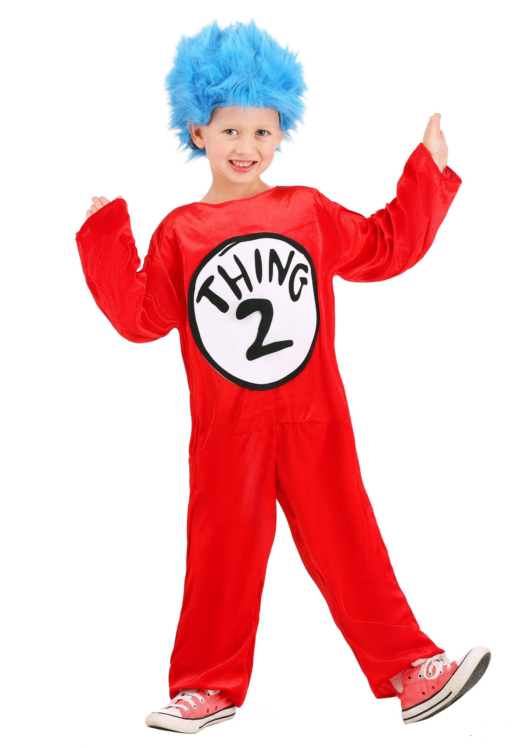 Dr. Seuss Thing 1 & Thing 2 Kid's Costume 7 Dr. Seuss Thing 1 & Thing 2 Kid's Costume