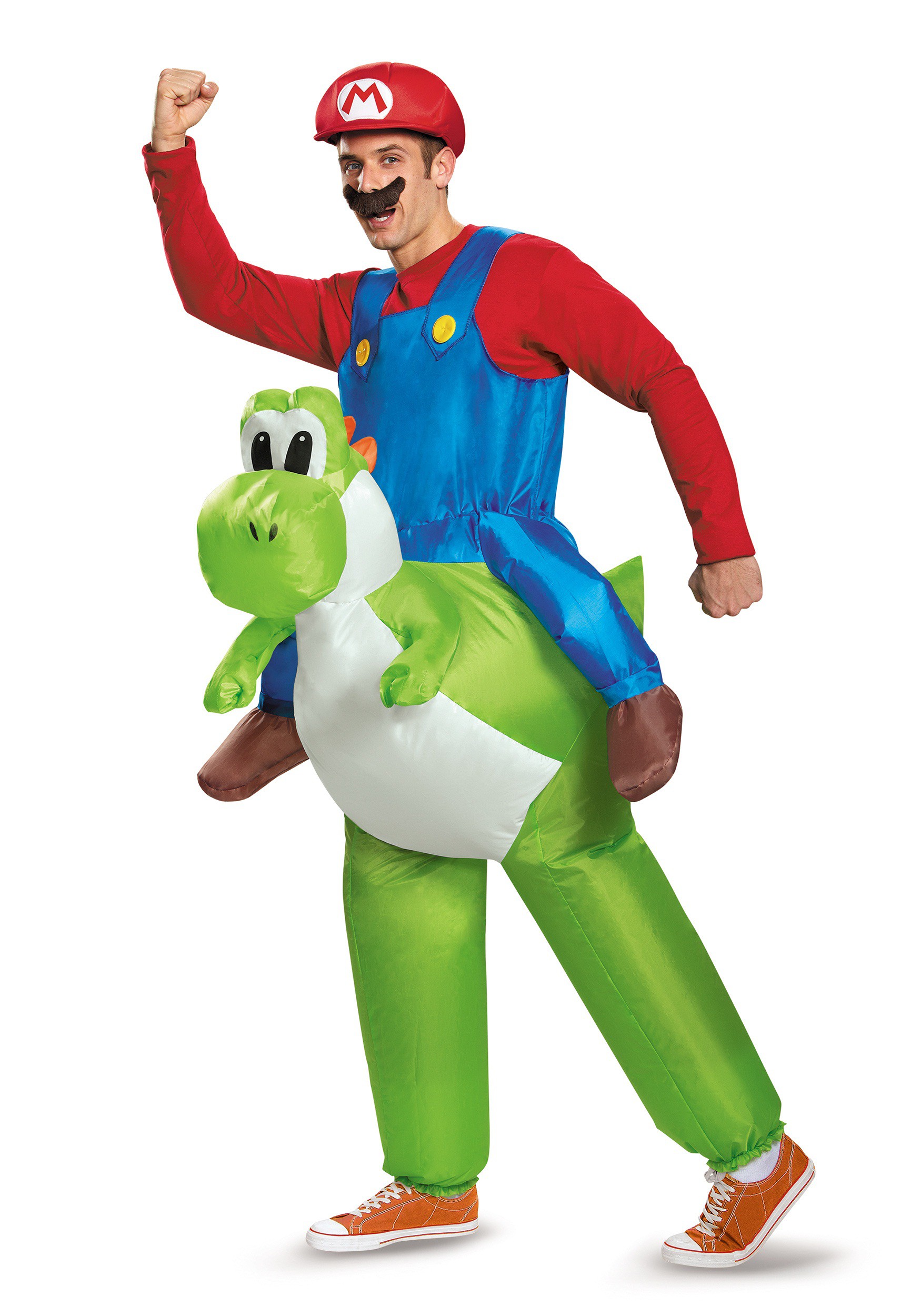 Mario Riding Yoshi Costume for Adults