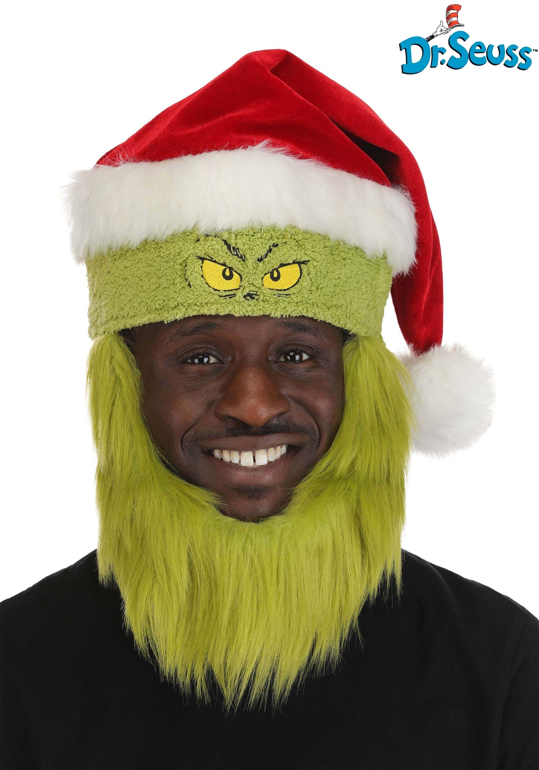 Adult Dr. Seuss Grinch Santa Costume Hat