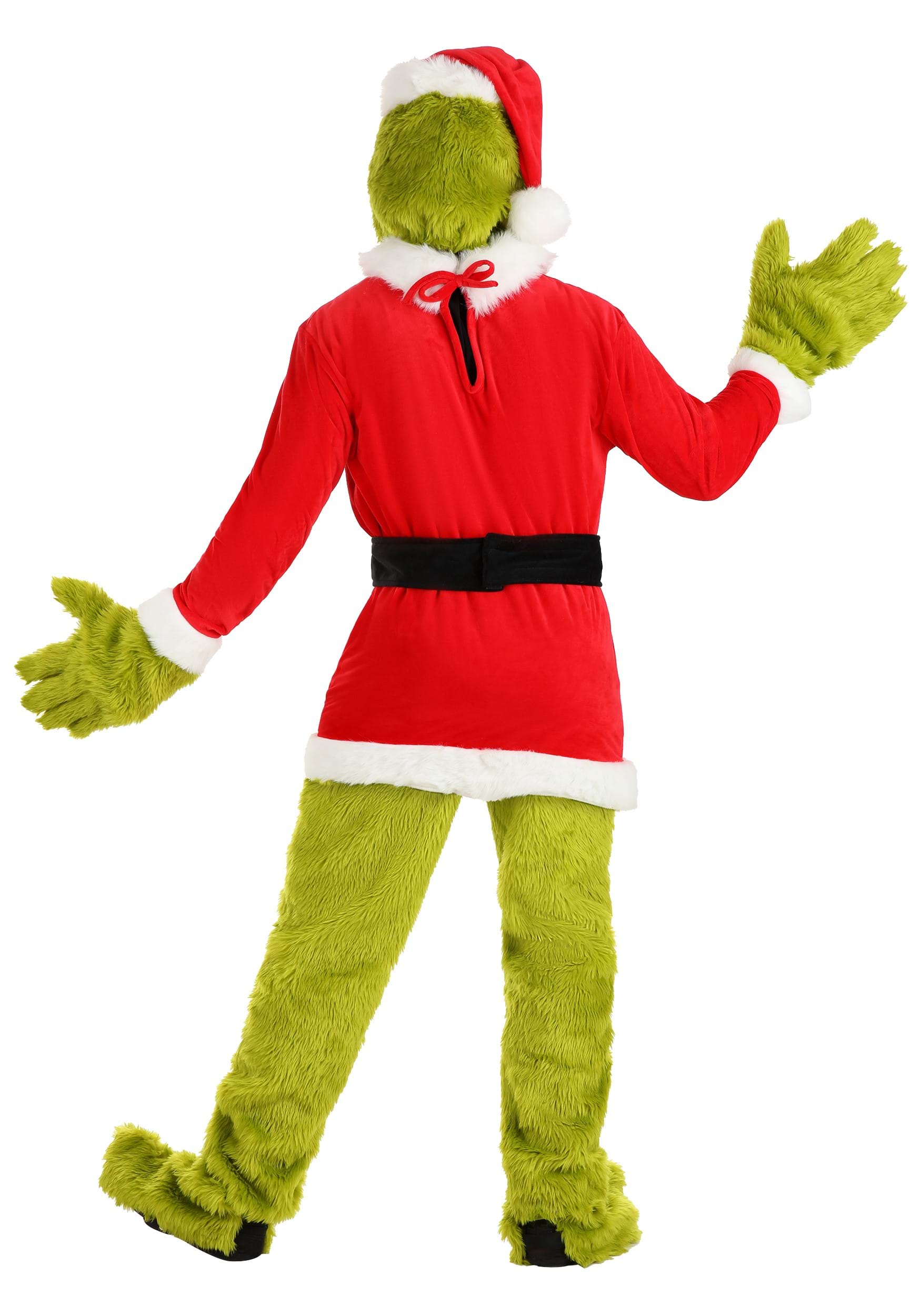 Adult The Grinch Santa Open Face Costume
