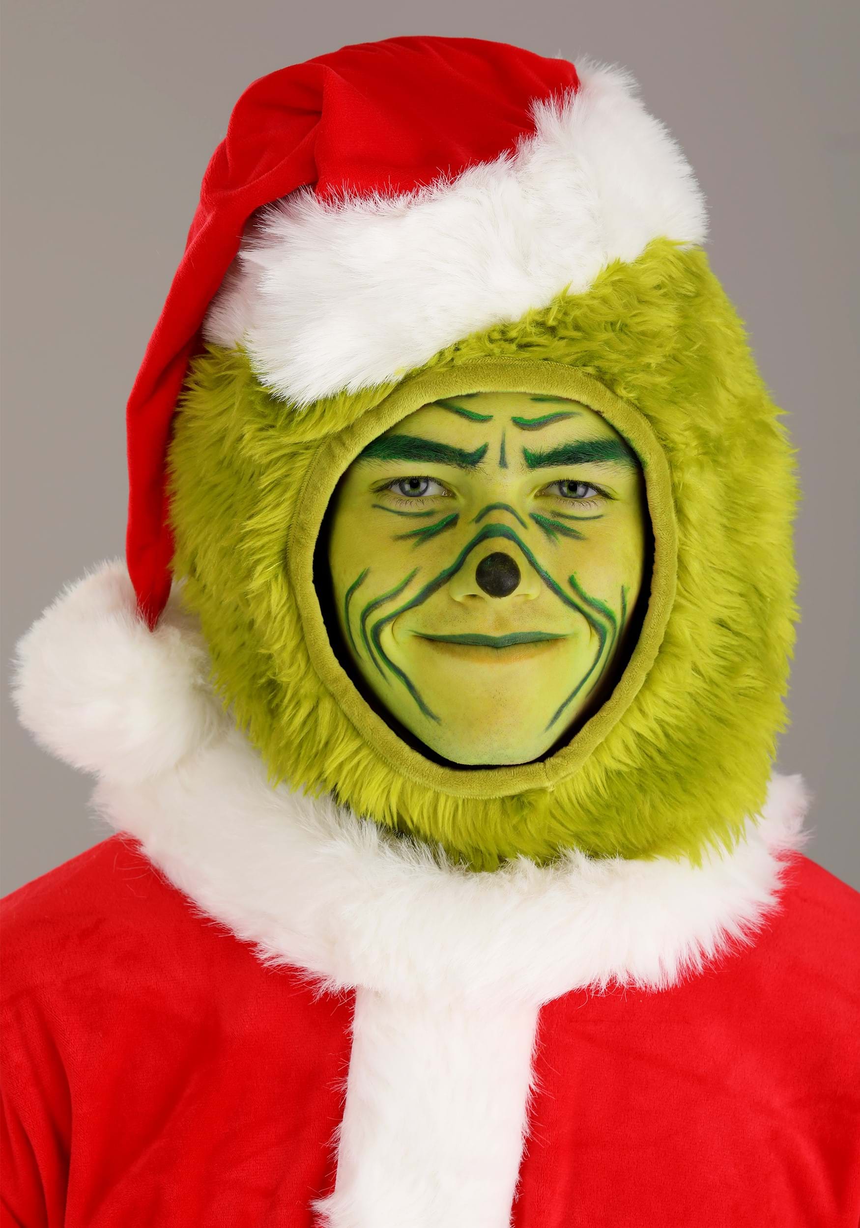 Adult The Grinch Santa Open Face Costume