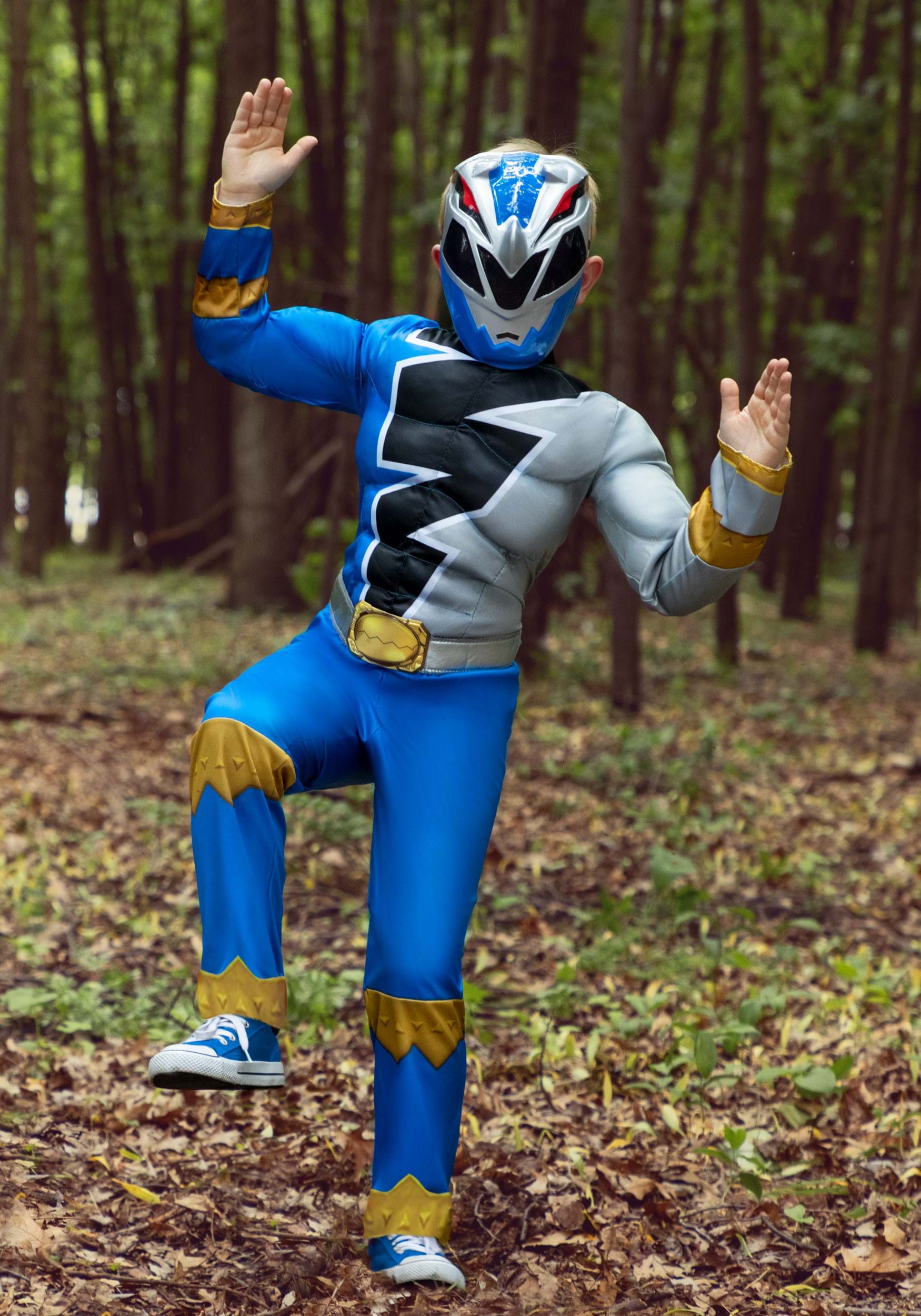 Power Rangers Dino Fury Blue Ranger Costume for Kids