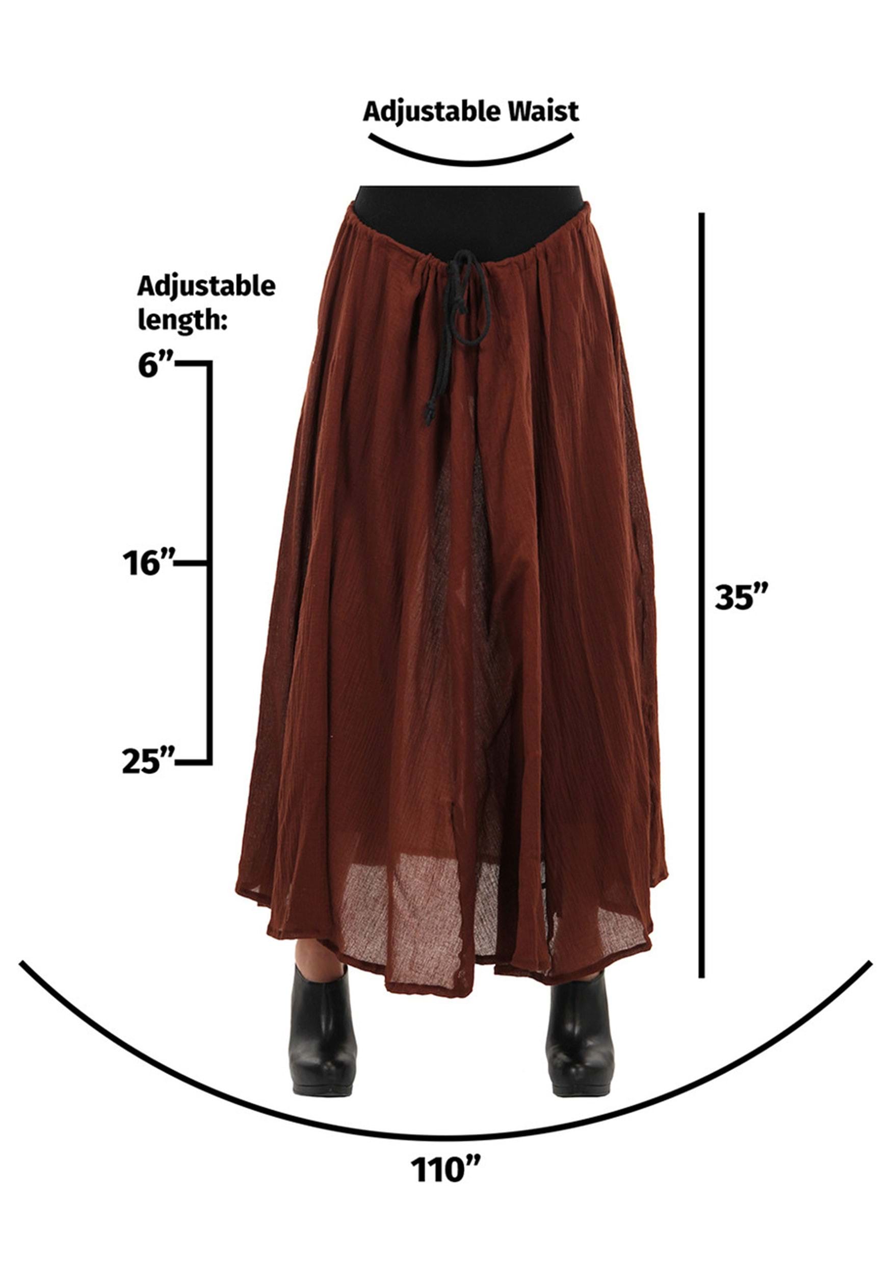 Brown Pirate Parachute Skirt