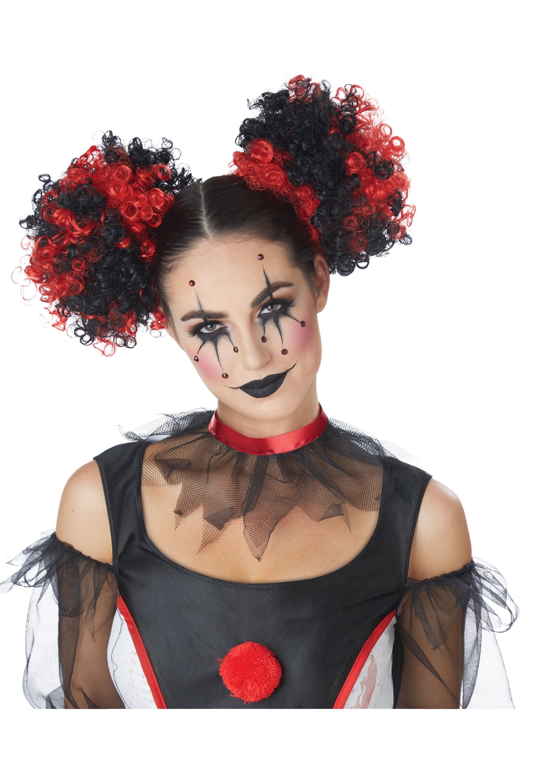 Clown Hair Clip on Puffs