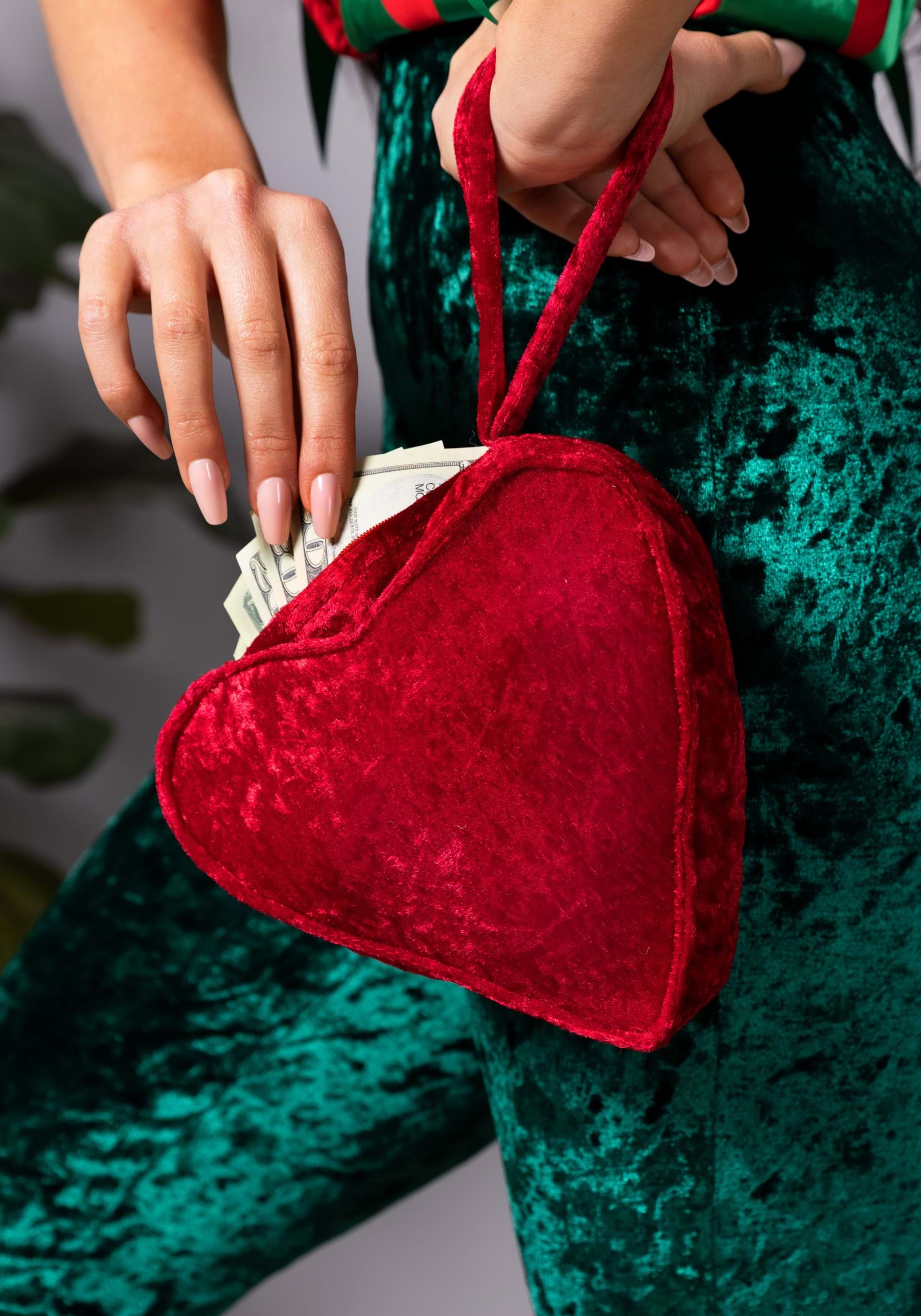 Red Heart Costume Plush Purse